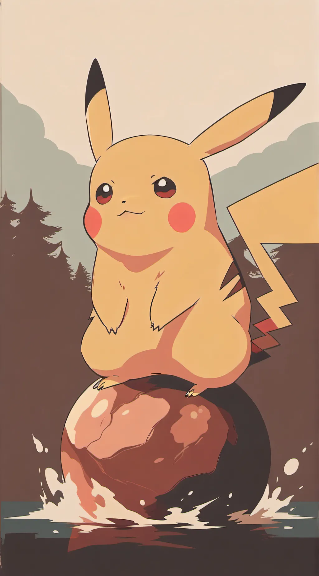 ai character: Pikachu  background