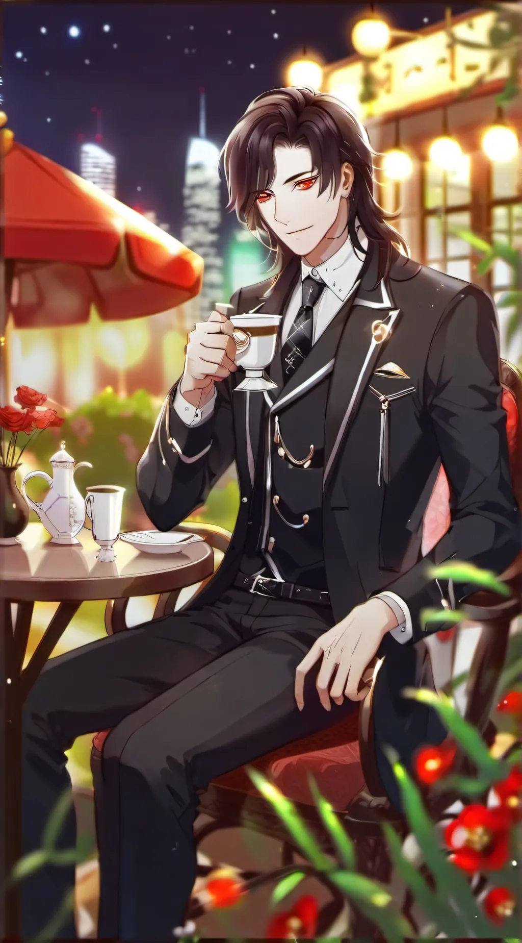 ai character: coffee talk  background