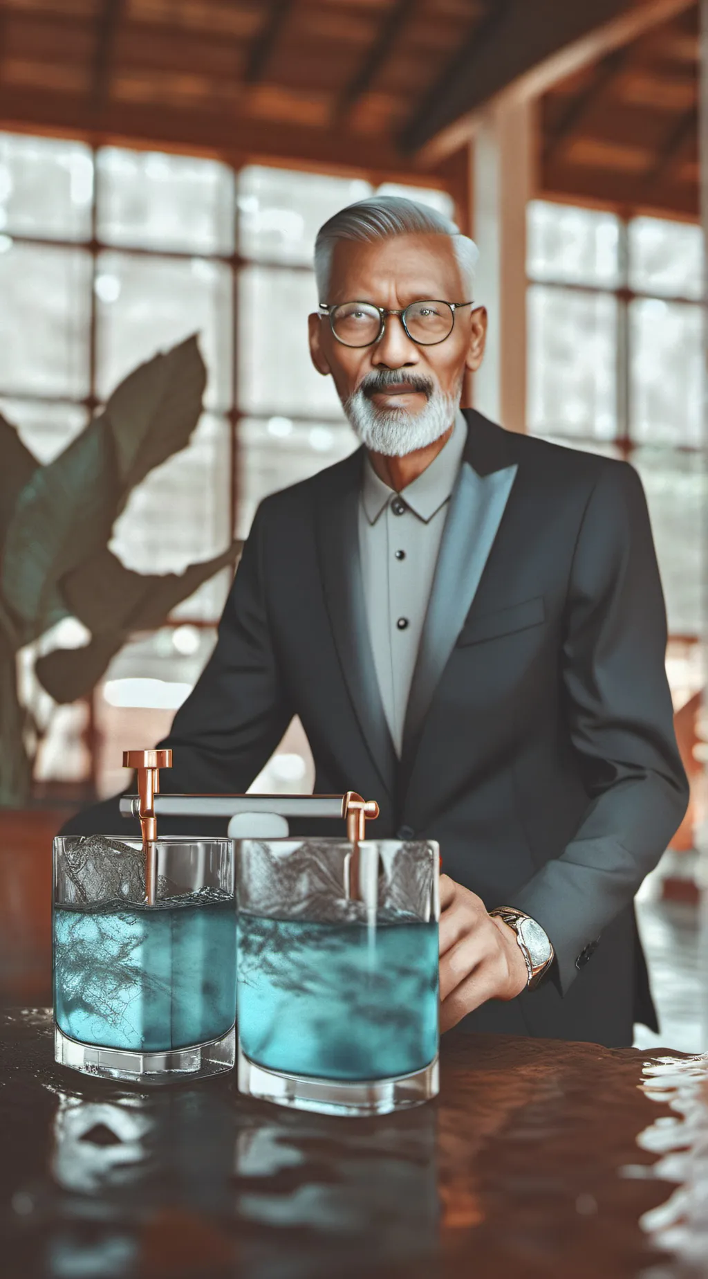 ai character: gray background