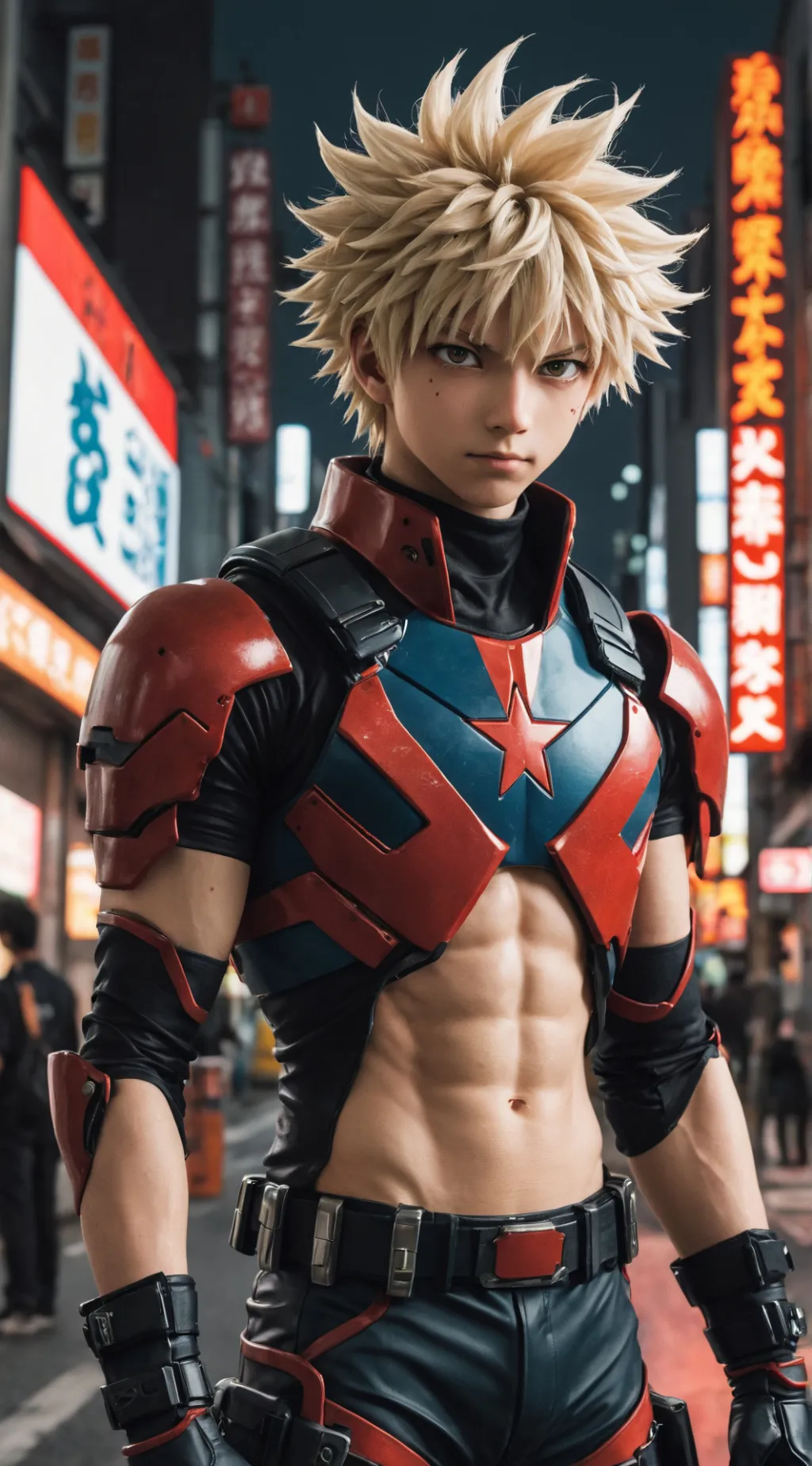 ai character: Katsuki Bakugo background