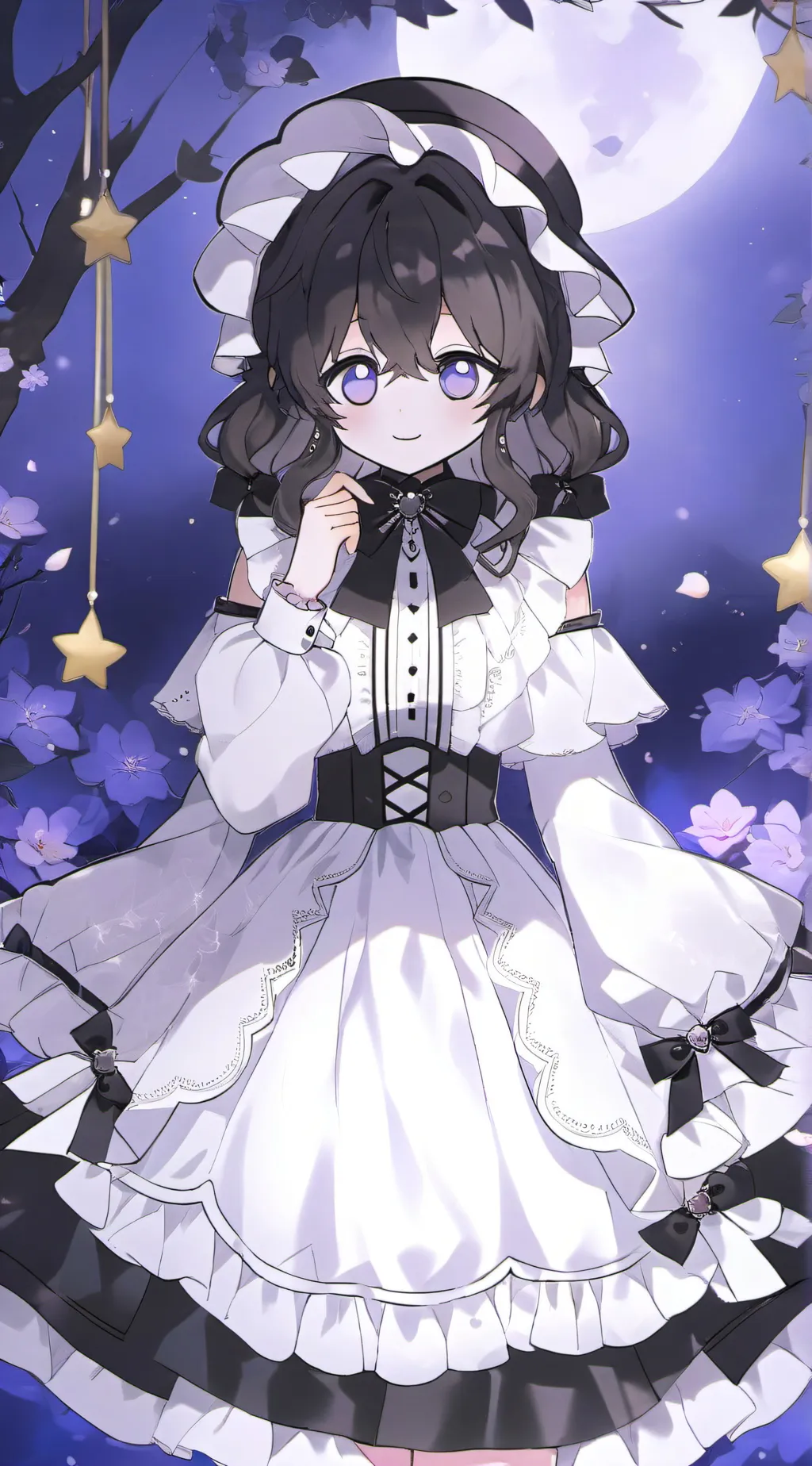 ai character: ℕ𝕒𝕠𝕞𝕚゜✧*̣̩☽⋆゜ background