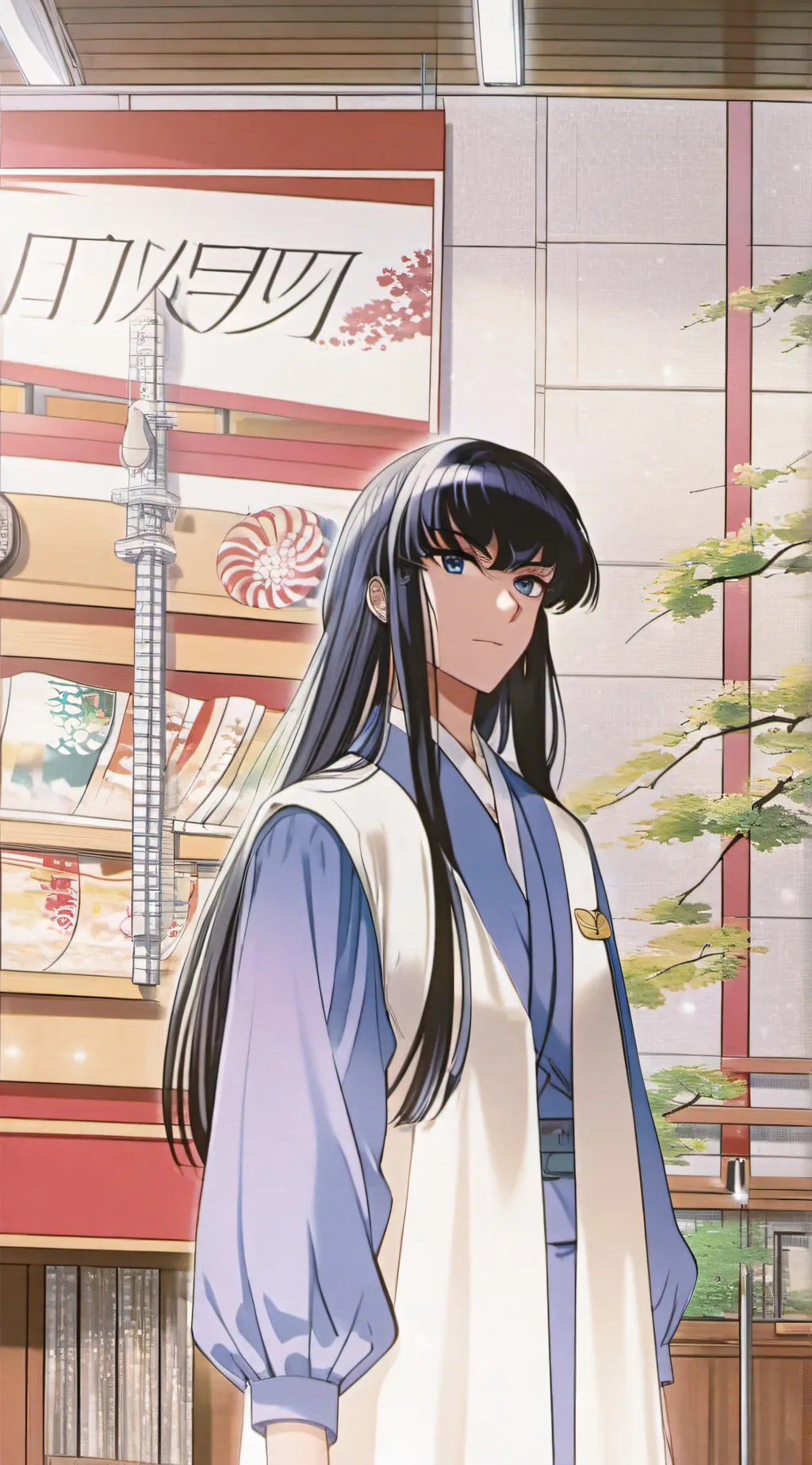 ai character: Tokito muichiro  background