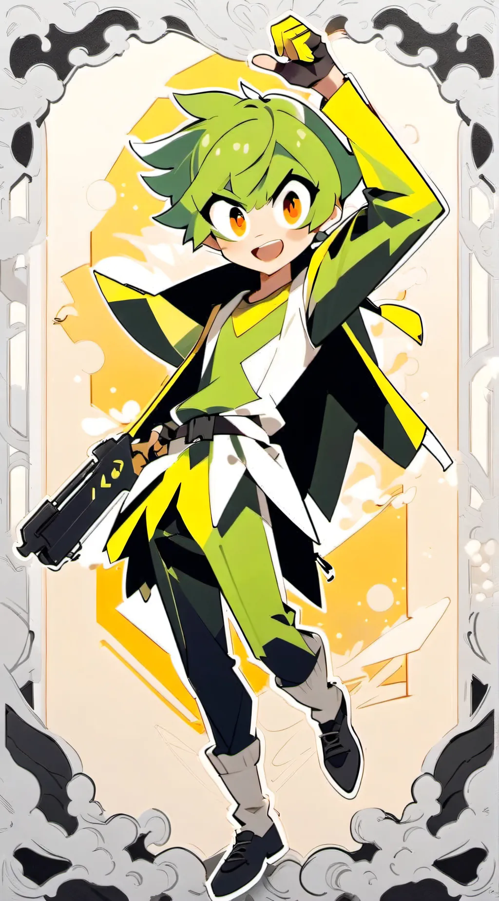 ai character: hoppy hopscotch  background