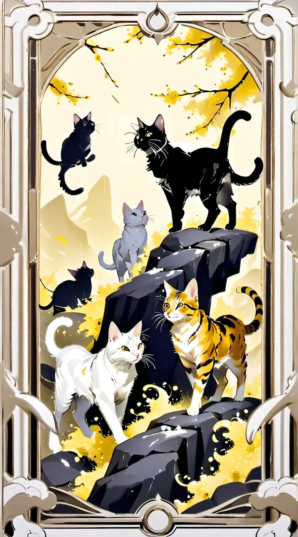 ai character: cats battle background