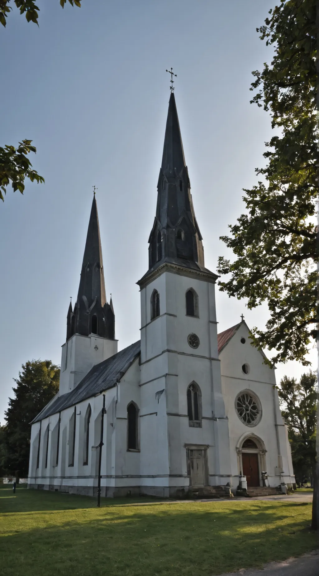 ai character: Church collapse  background