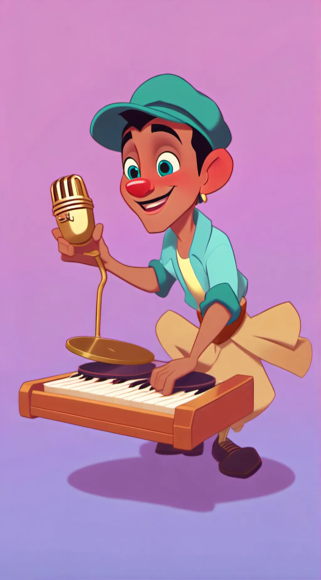 ai character: makey  background