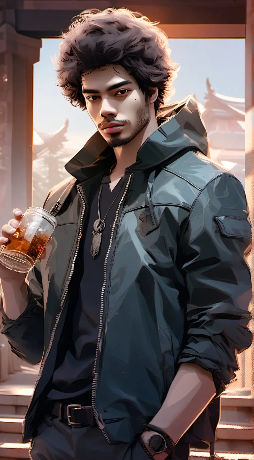 ai character: jjk road trip  background