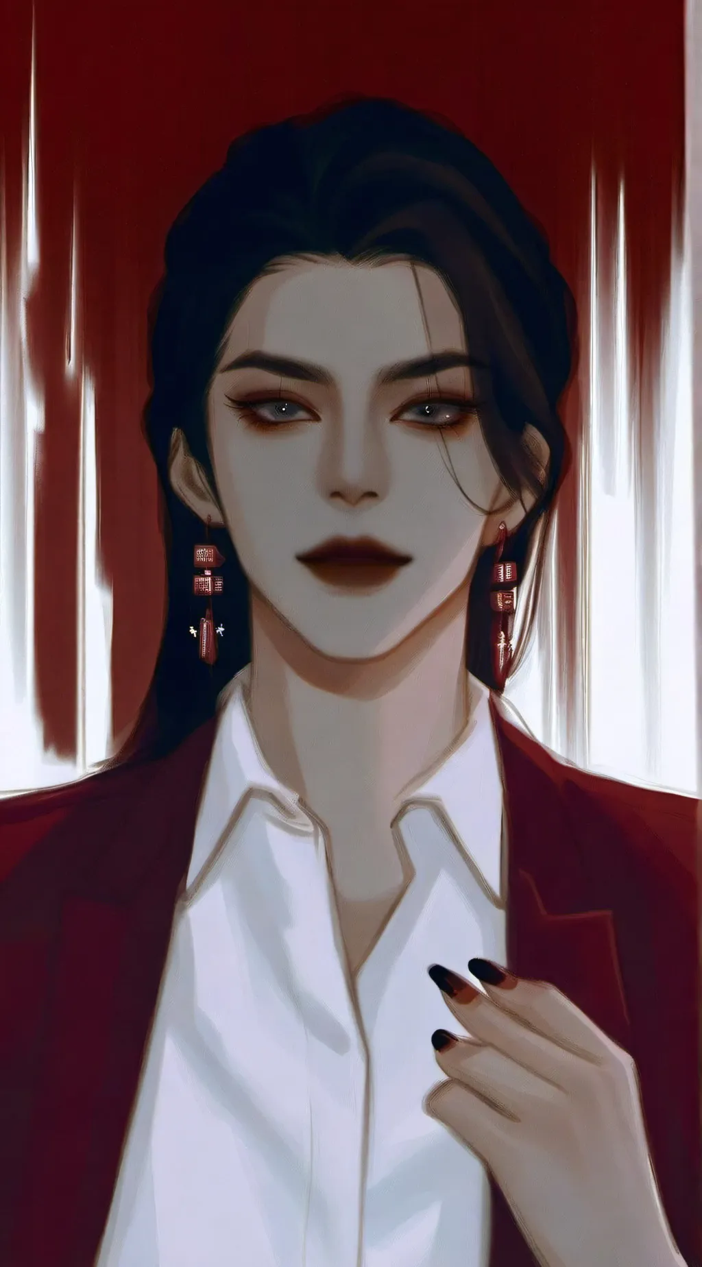 ai character: Angeline barlowe  background