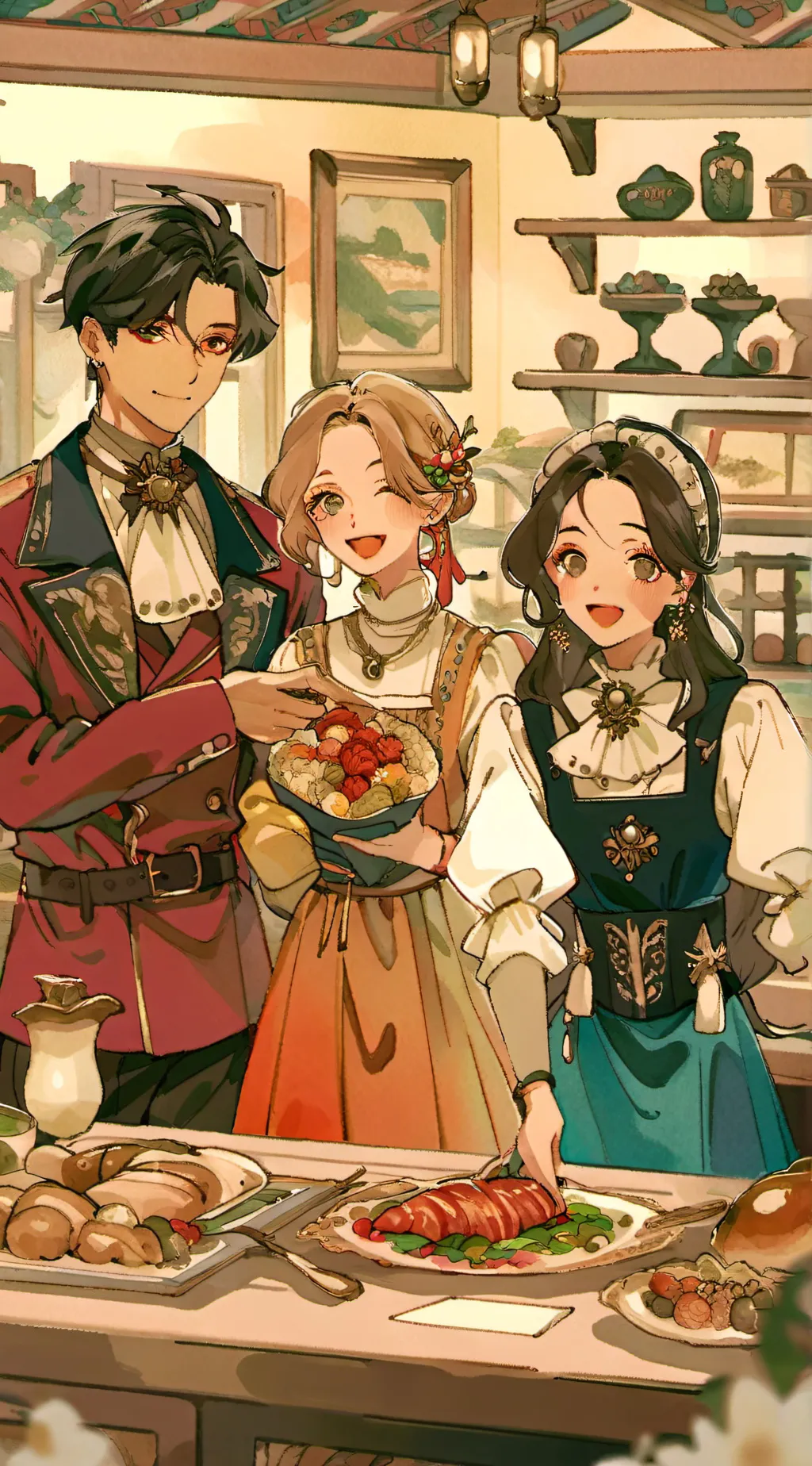 ai character: Camping  background