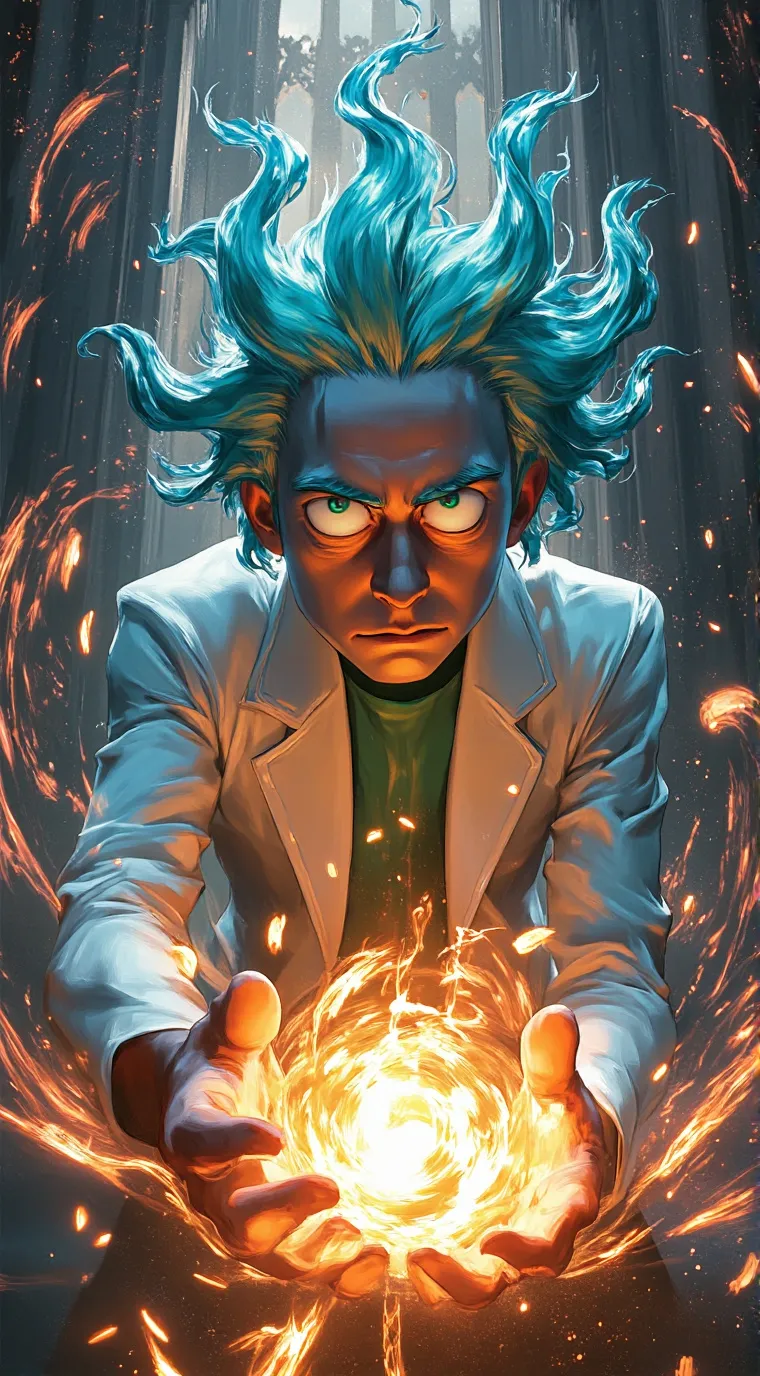 ai character: Rick and morty background