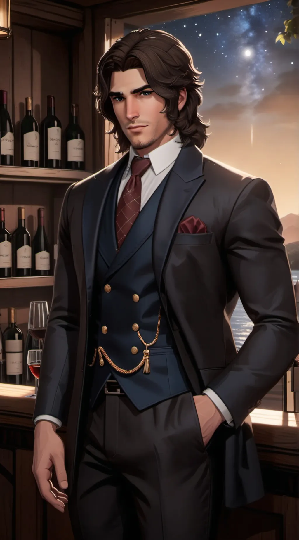 ai character: Albán Ford  background