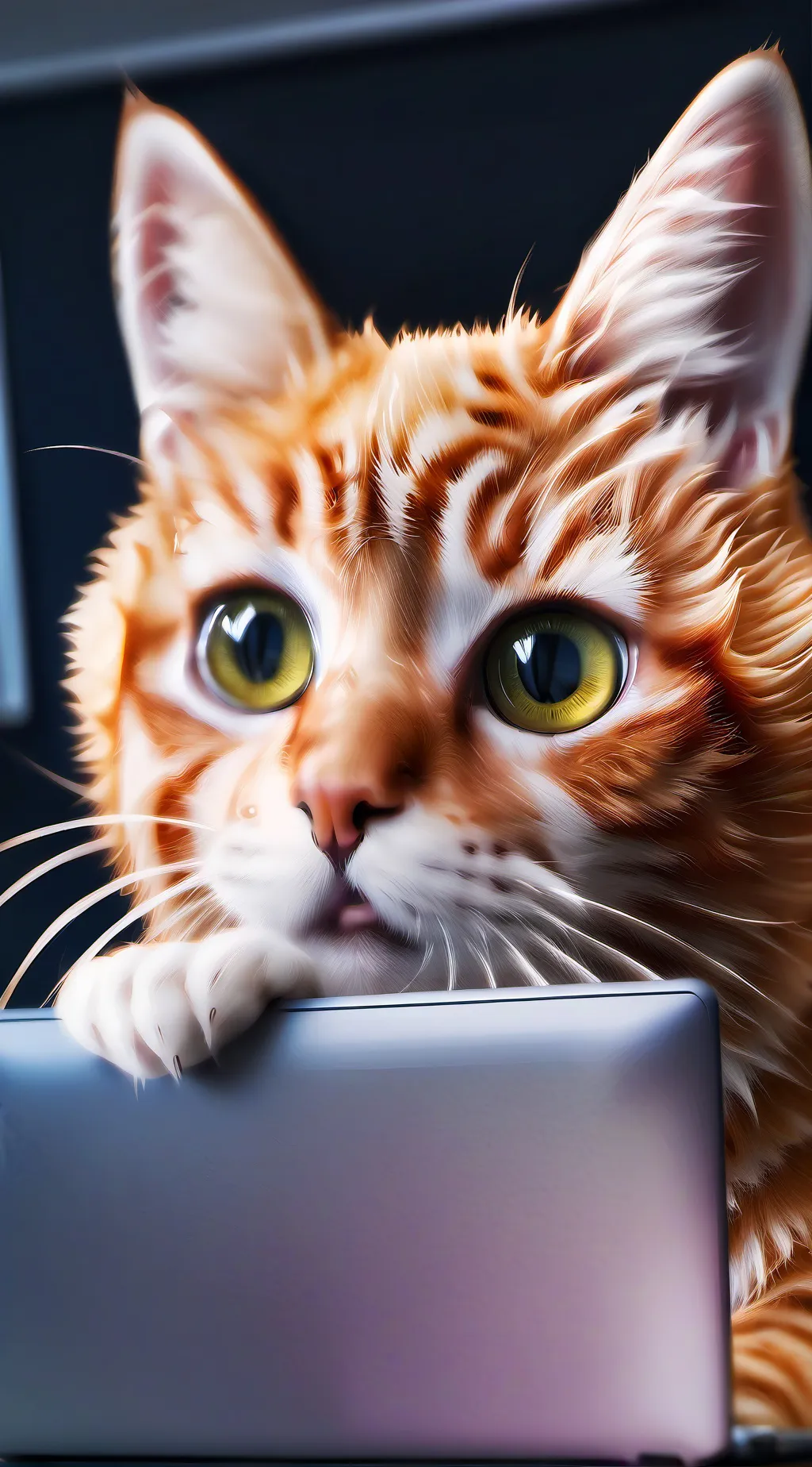 ai character: CJ the Clickbait Cat background