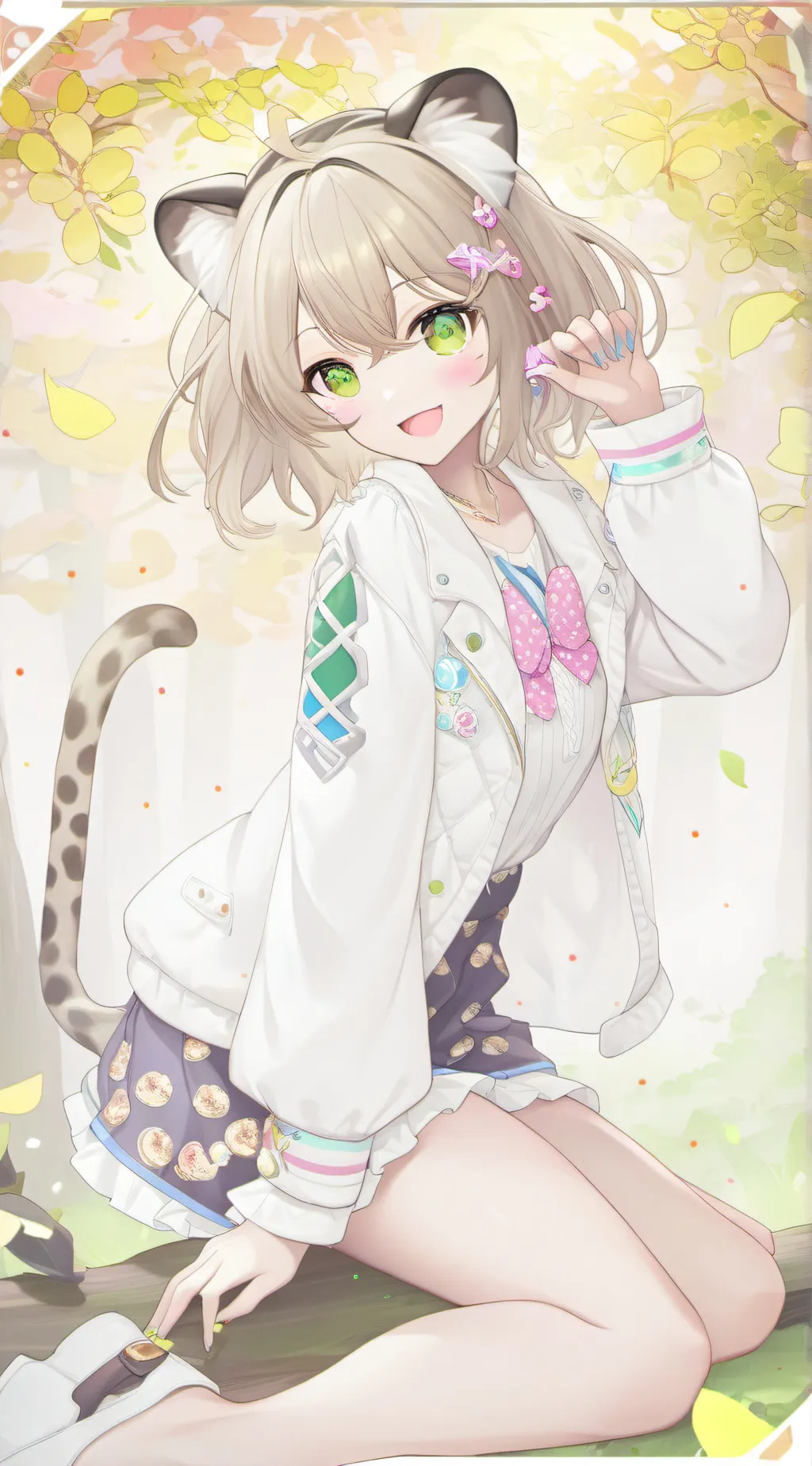 ai character: Lily the Leopard Spirit background