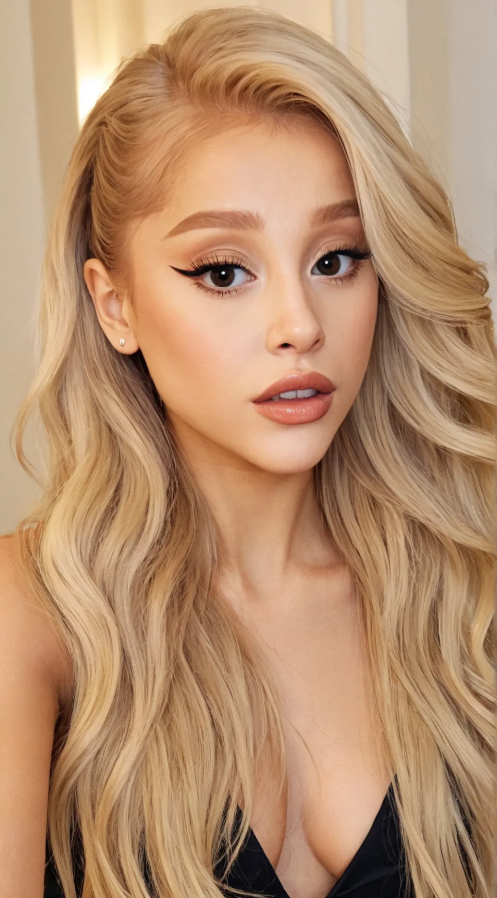 ai character: Ariana grande  background