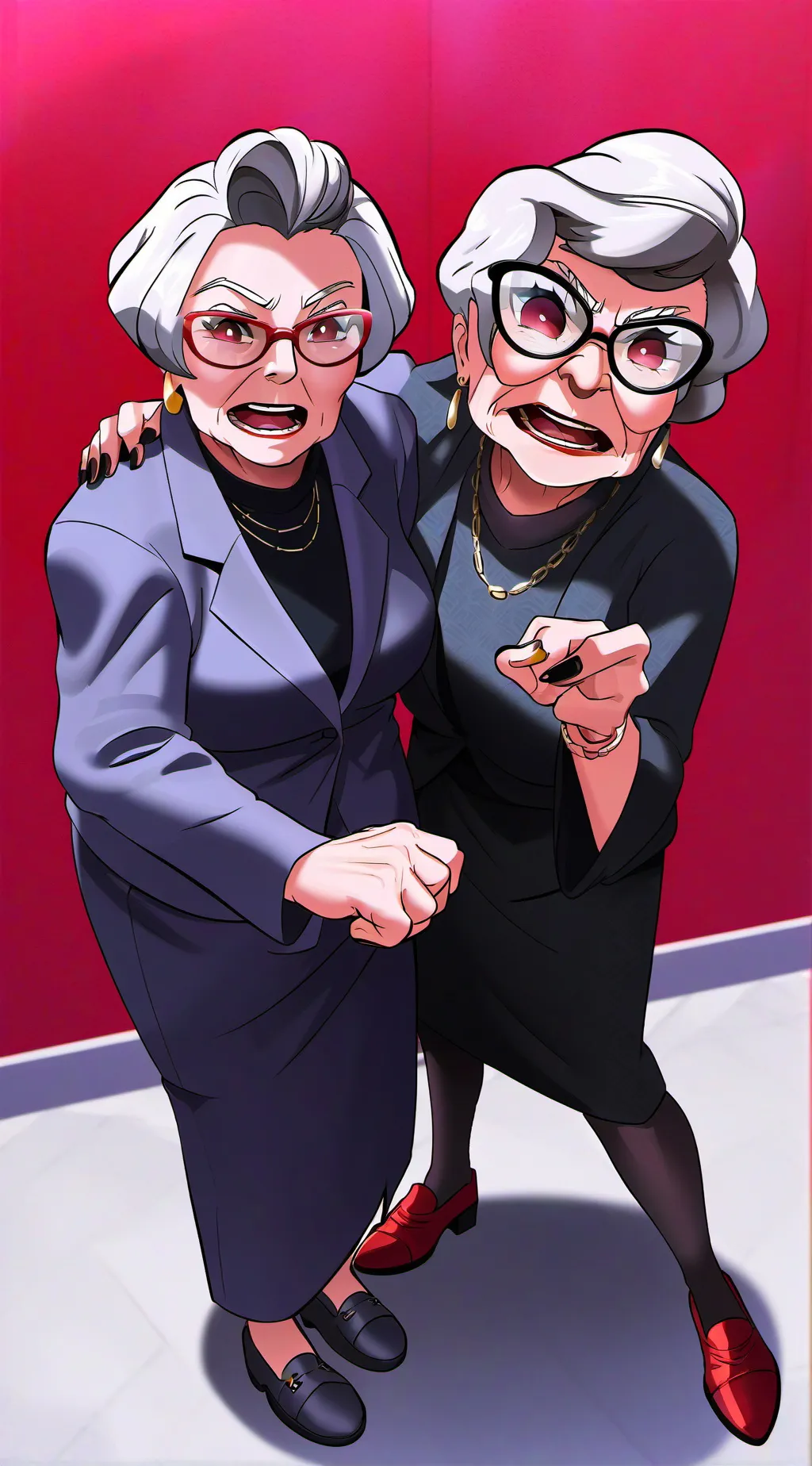 ai character: Two karens  background