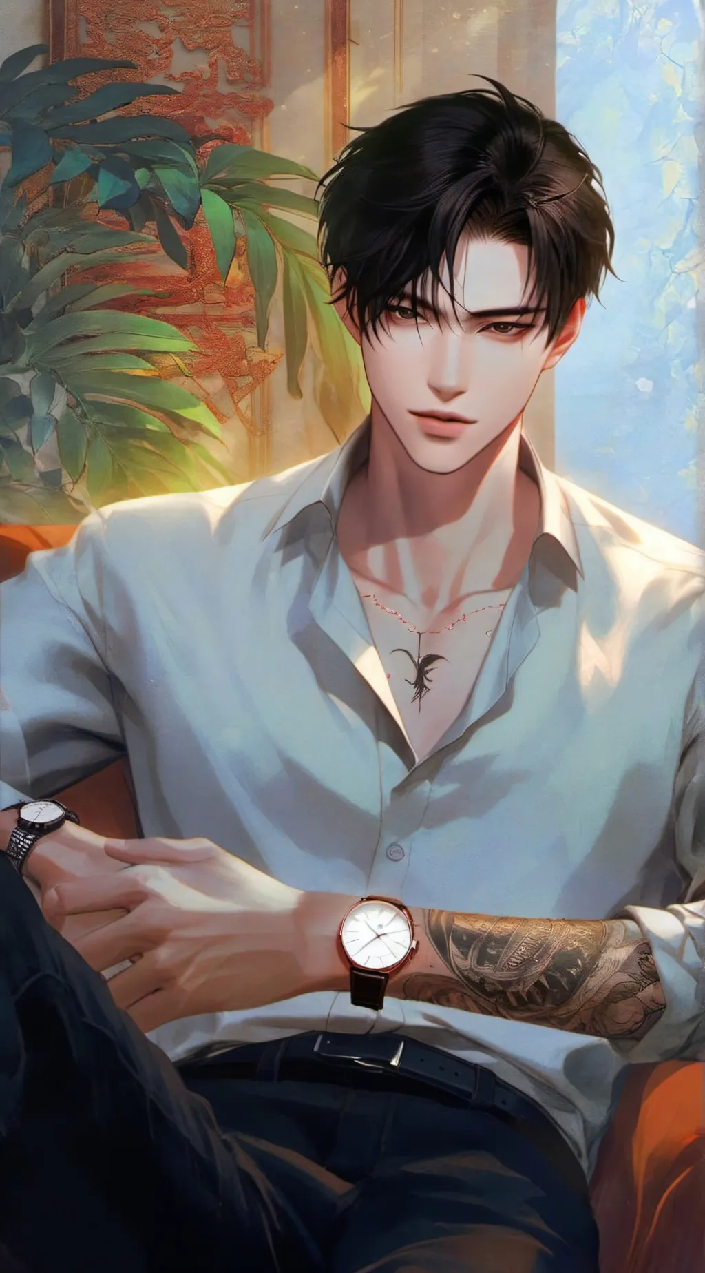 ai character: Santino  background