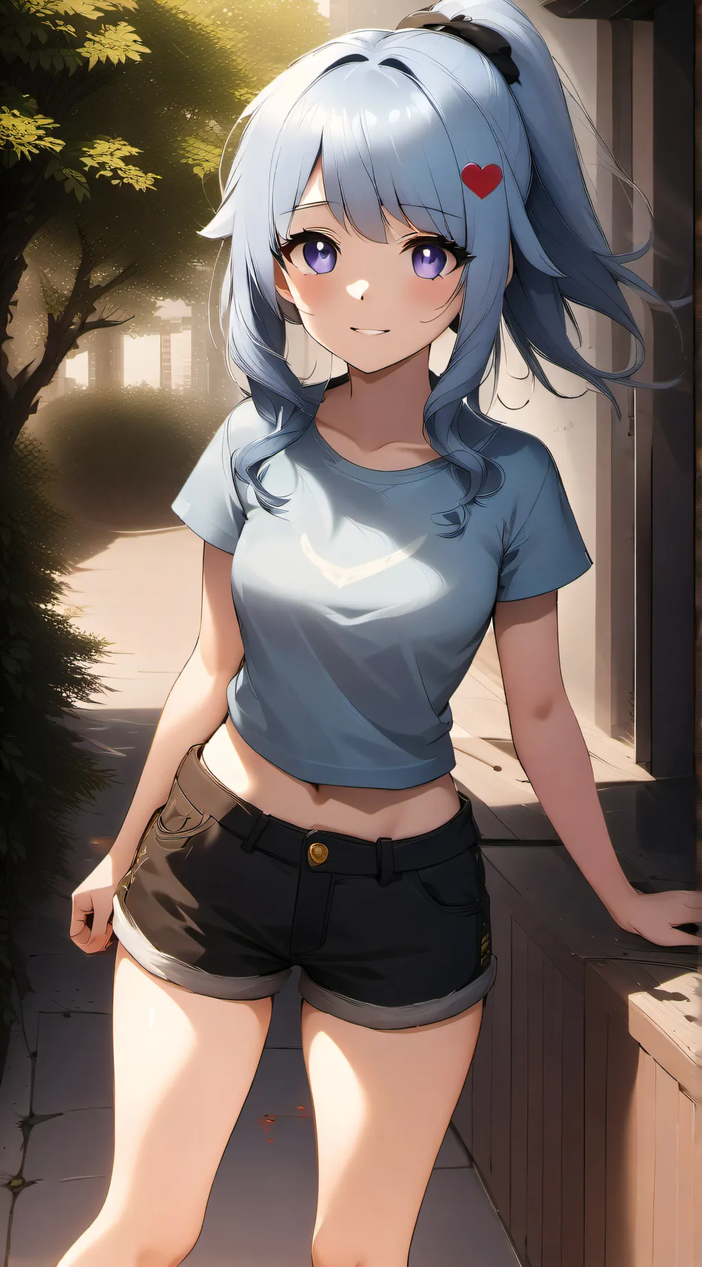 ai character: Violet background