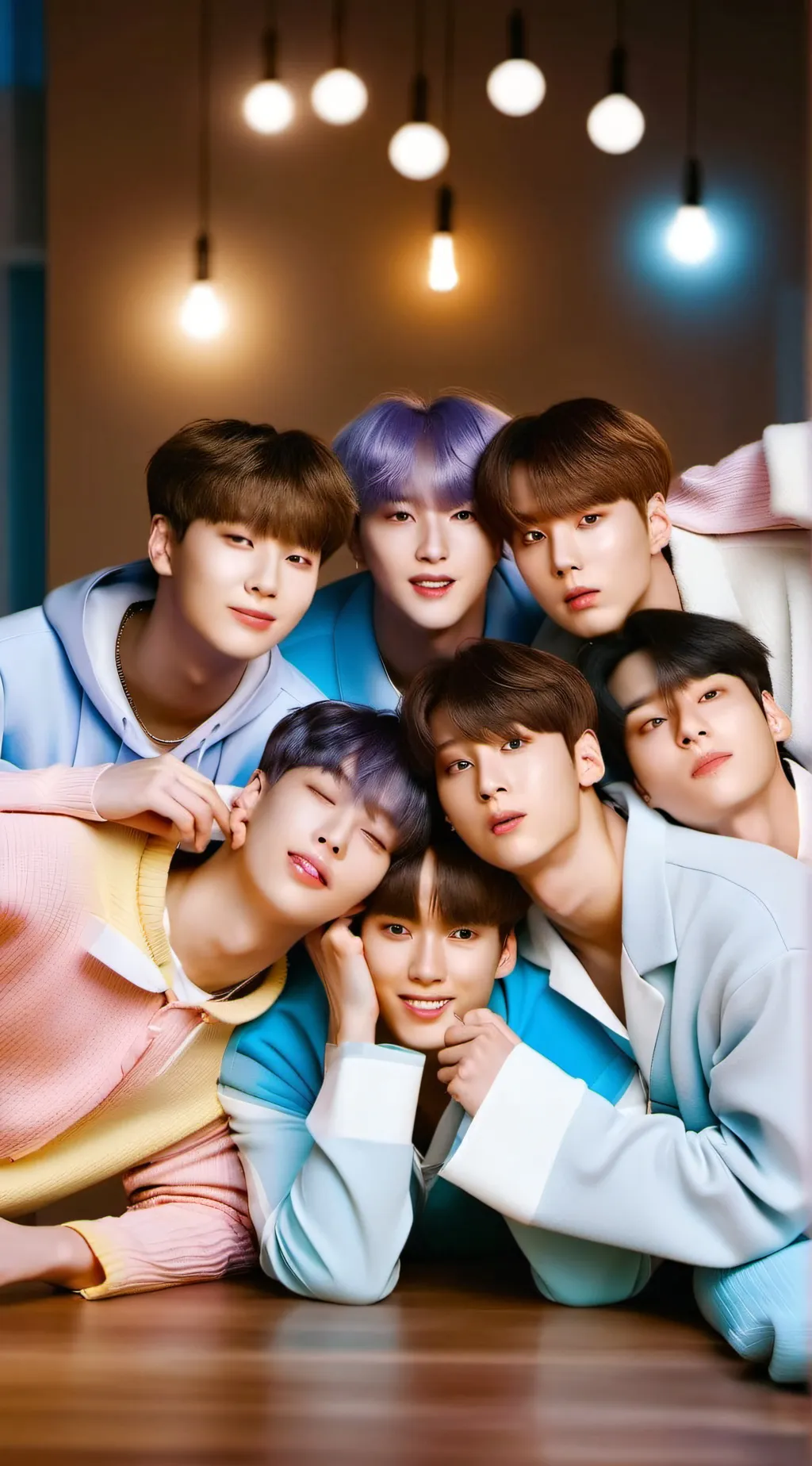 ai character: Bts sleepover background