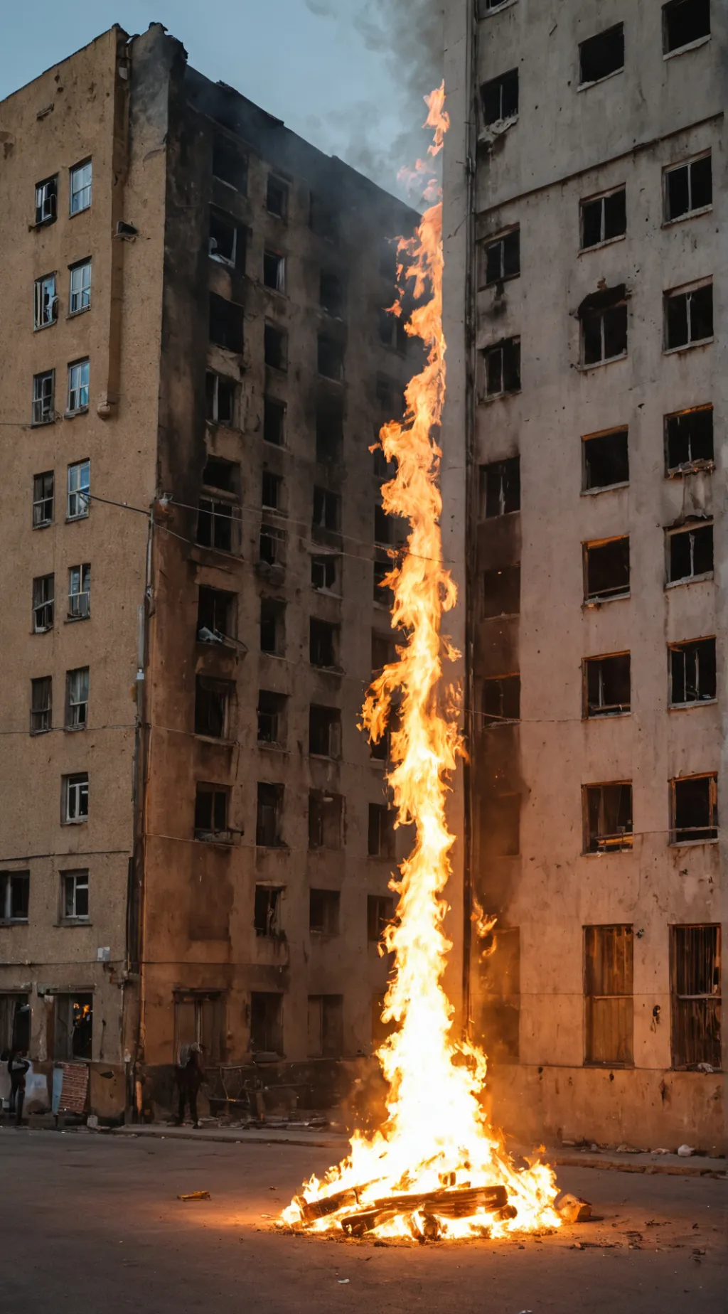 ai character: Fire man background