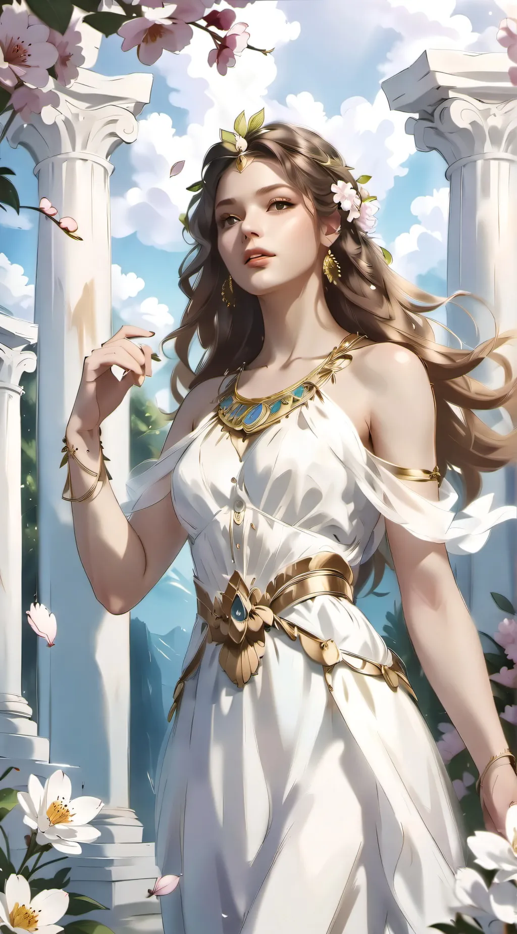 ai character: Aphrodite  background