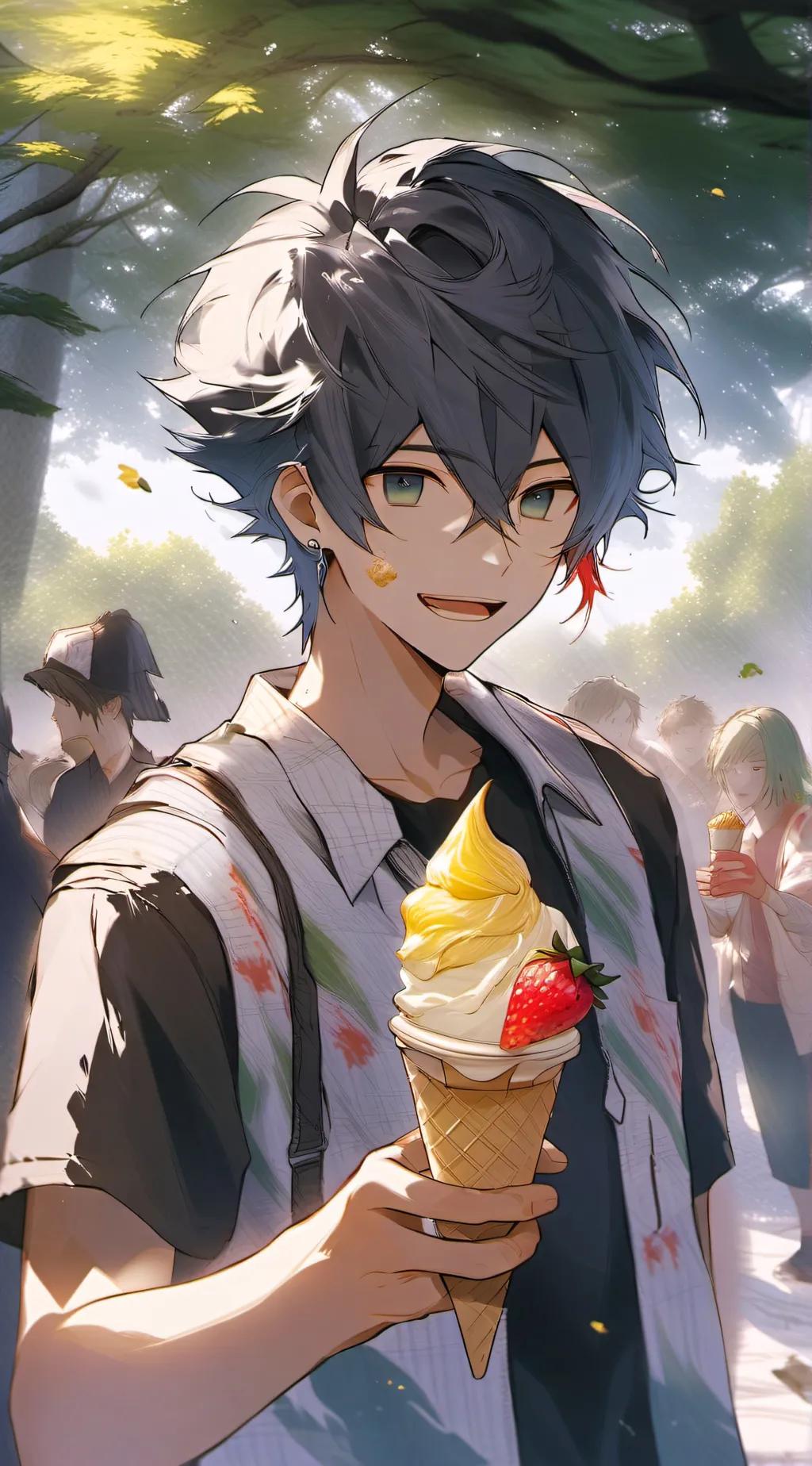 ai character: Denki kaminari background