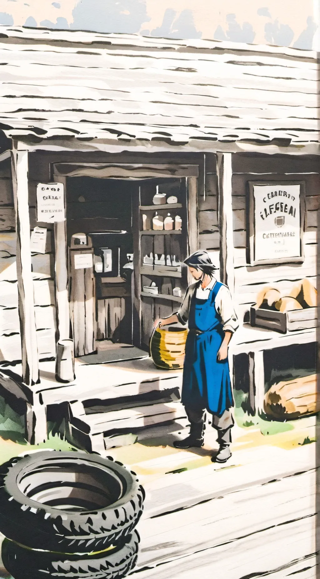 ai character: items shop v2 background