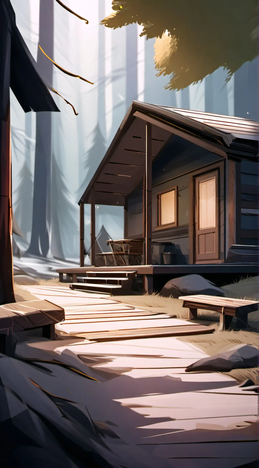 ai character: mha camping trip 6 background