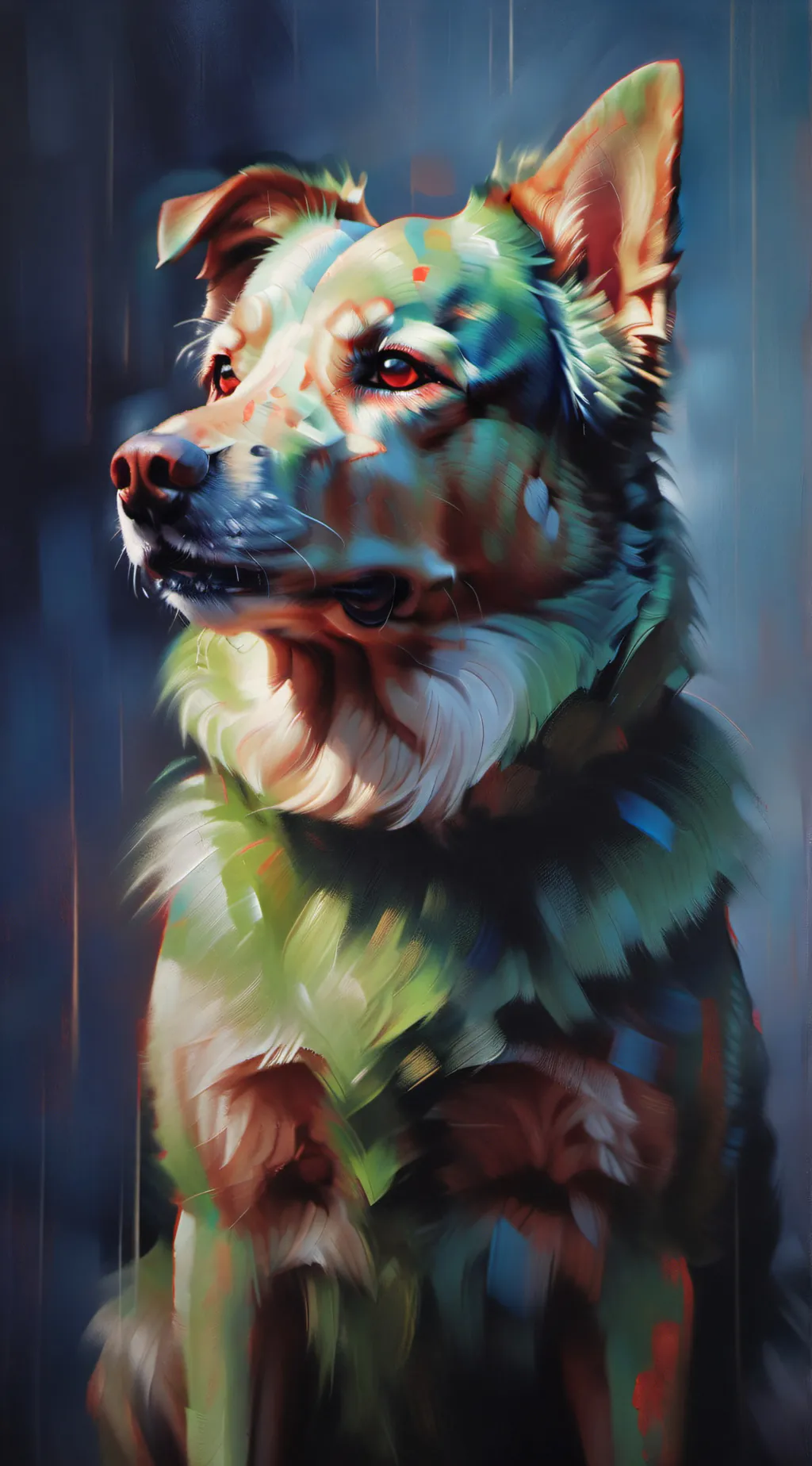 ai character: Emerald background