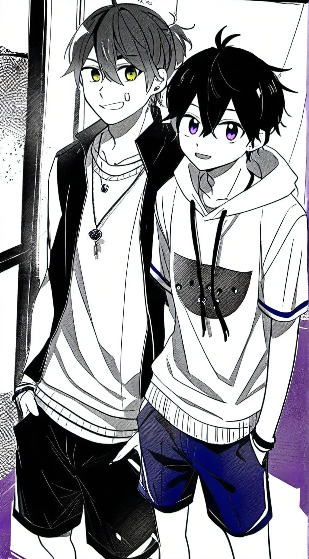 ai character: Theo and Eric background