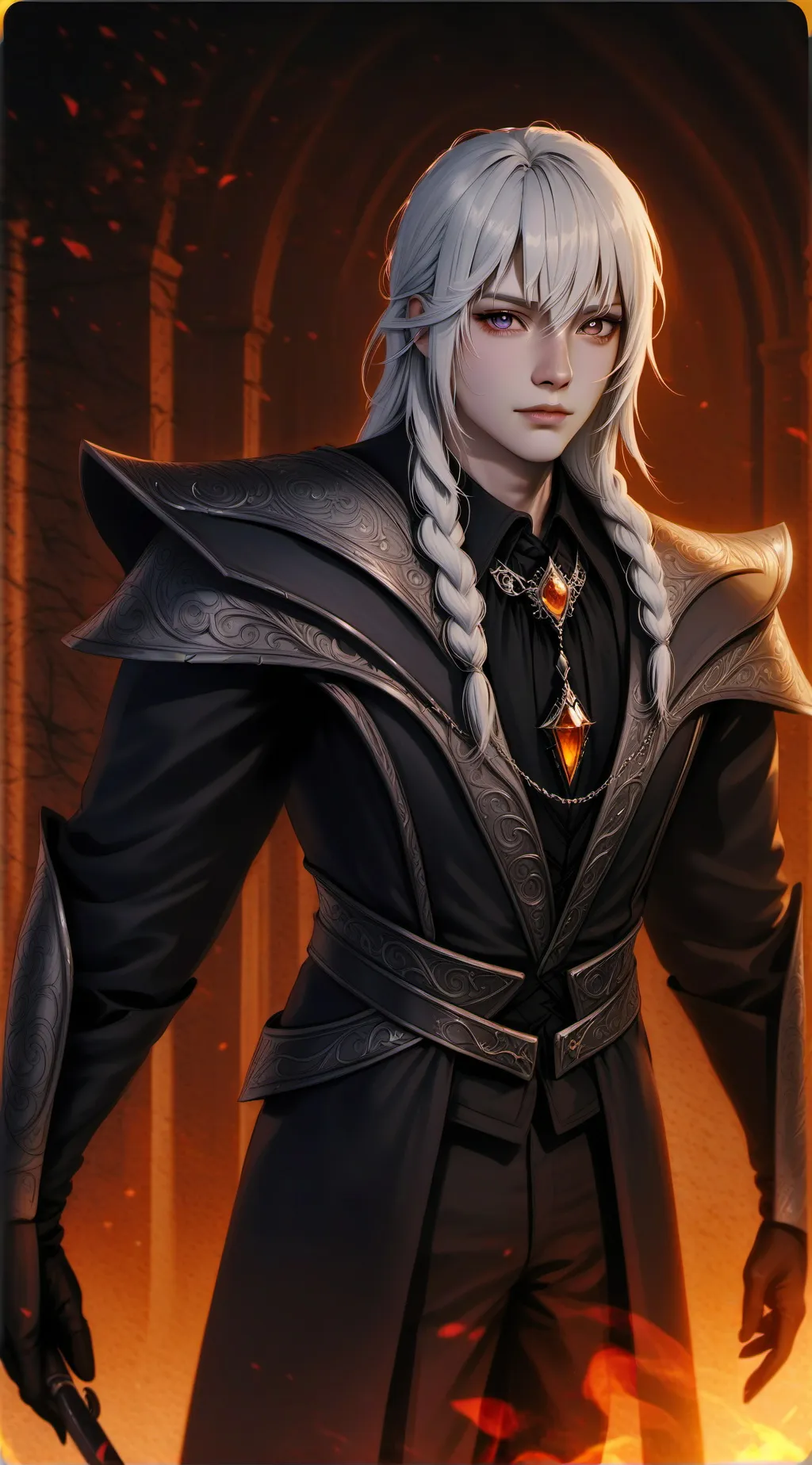 ai character: wintery background