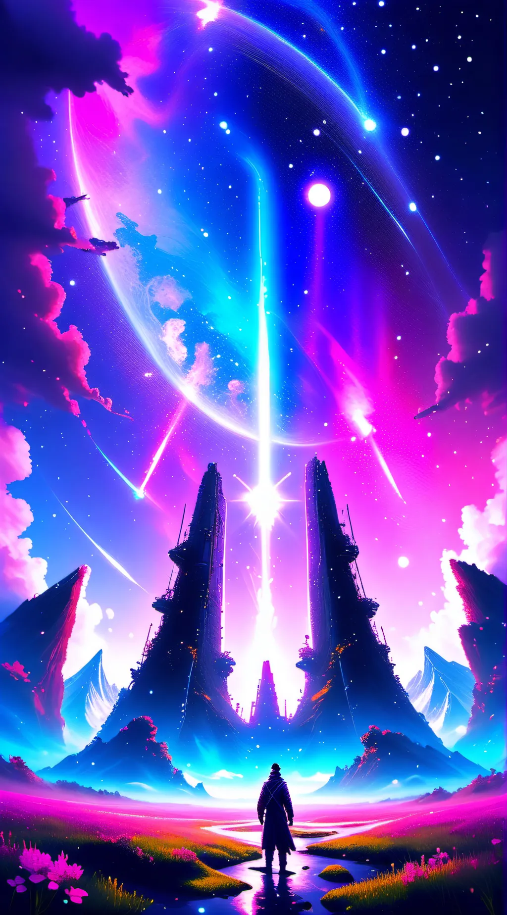 ai character: Dandy world trip background