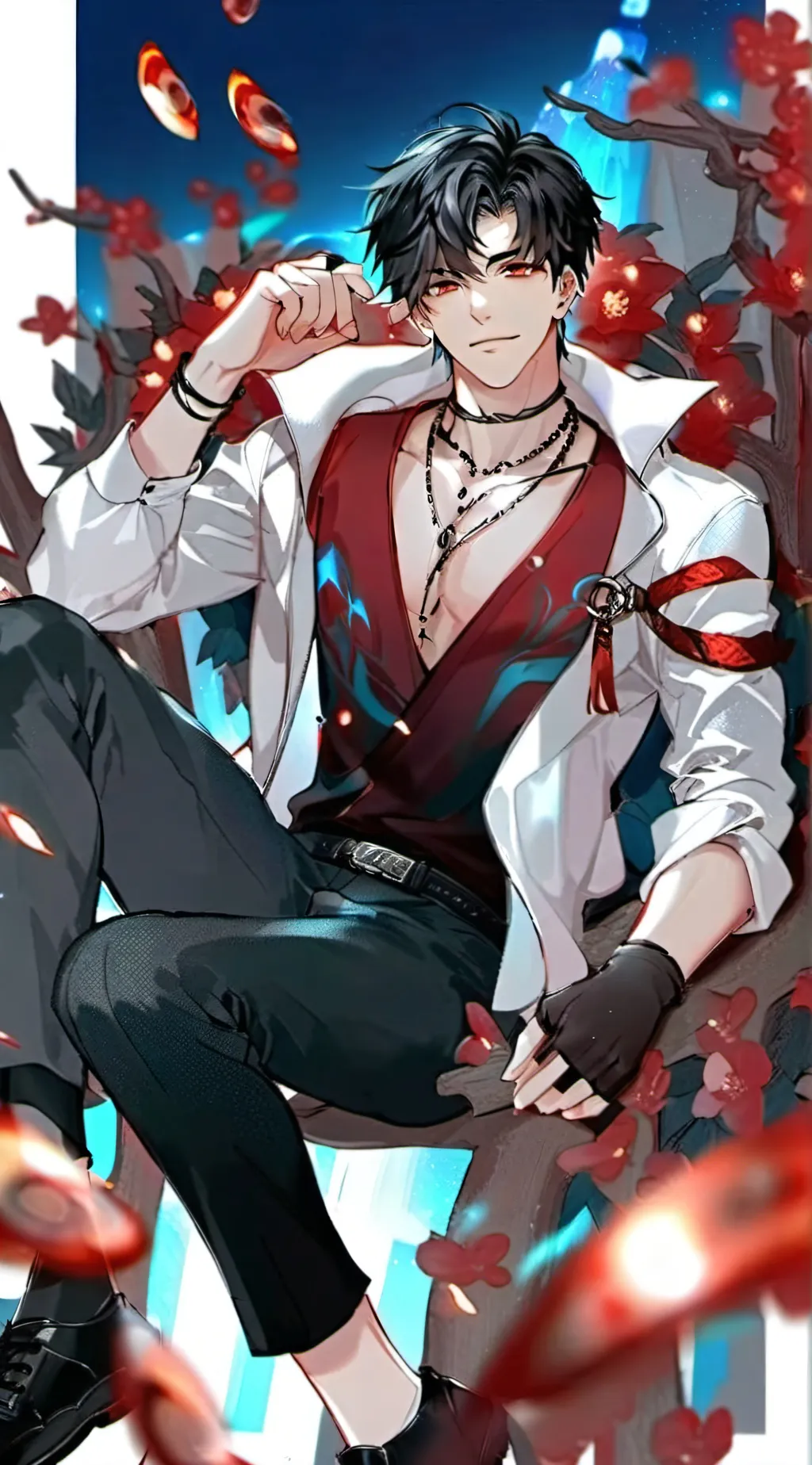 ai character: ASHER✨ background