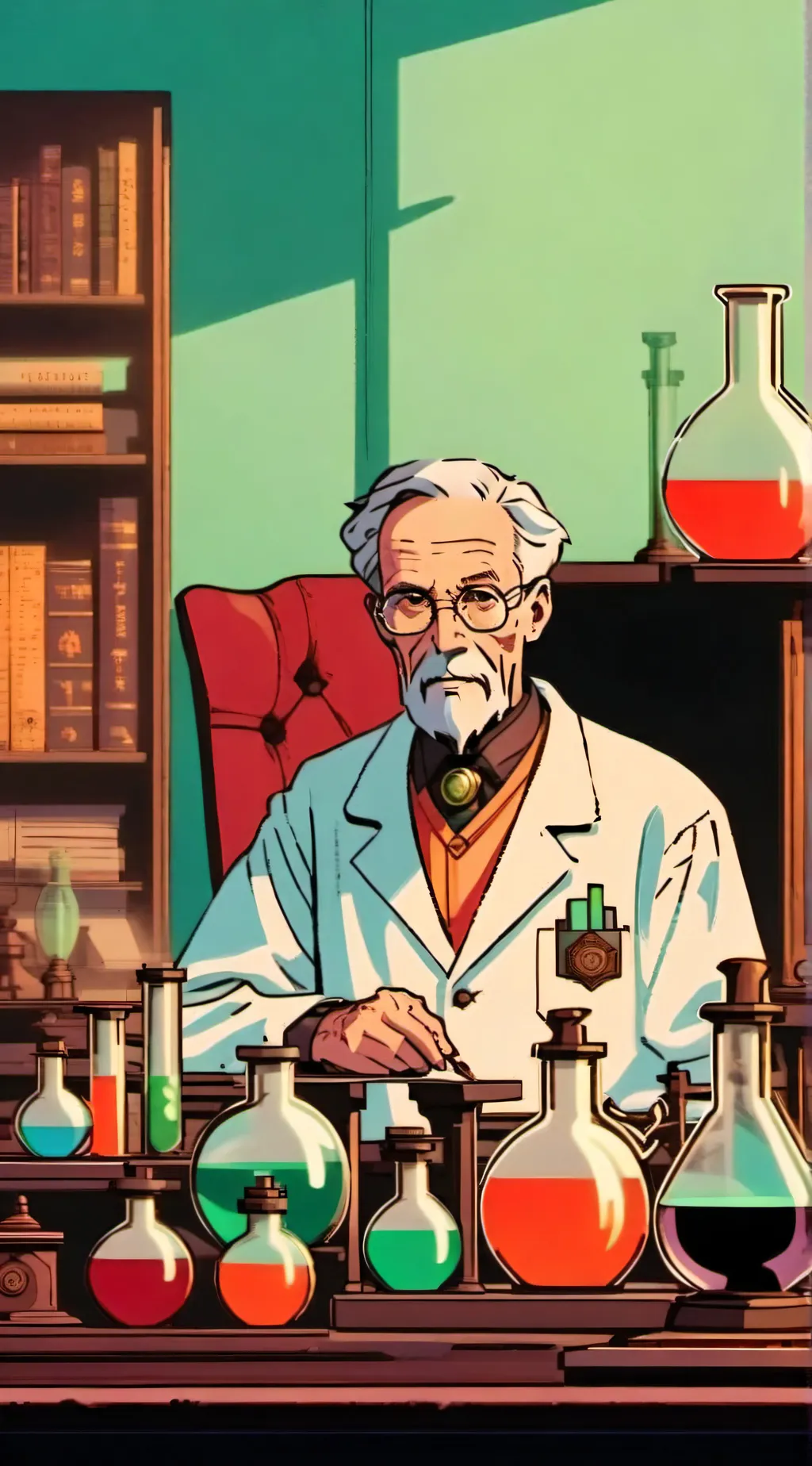 ai character: science helper background