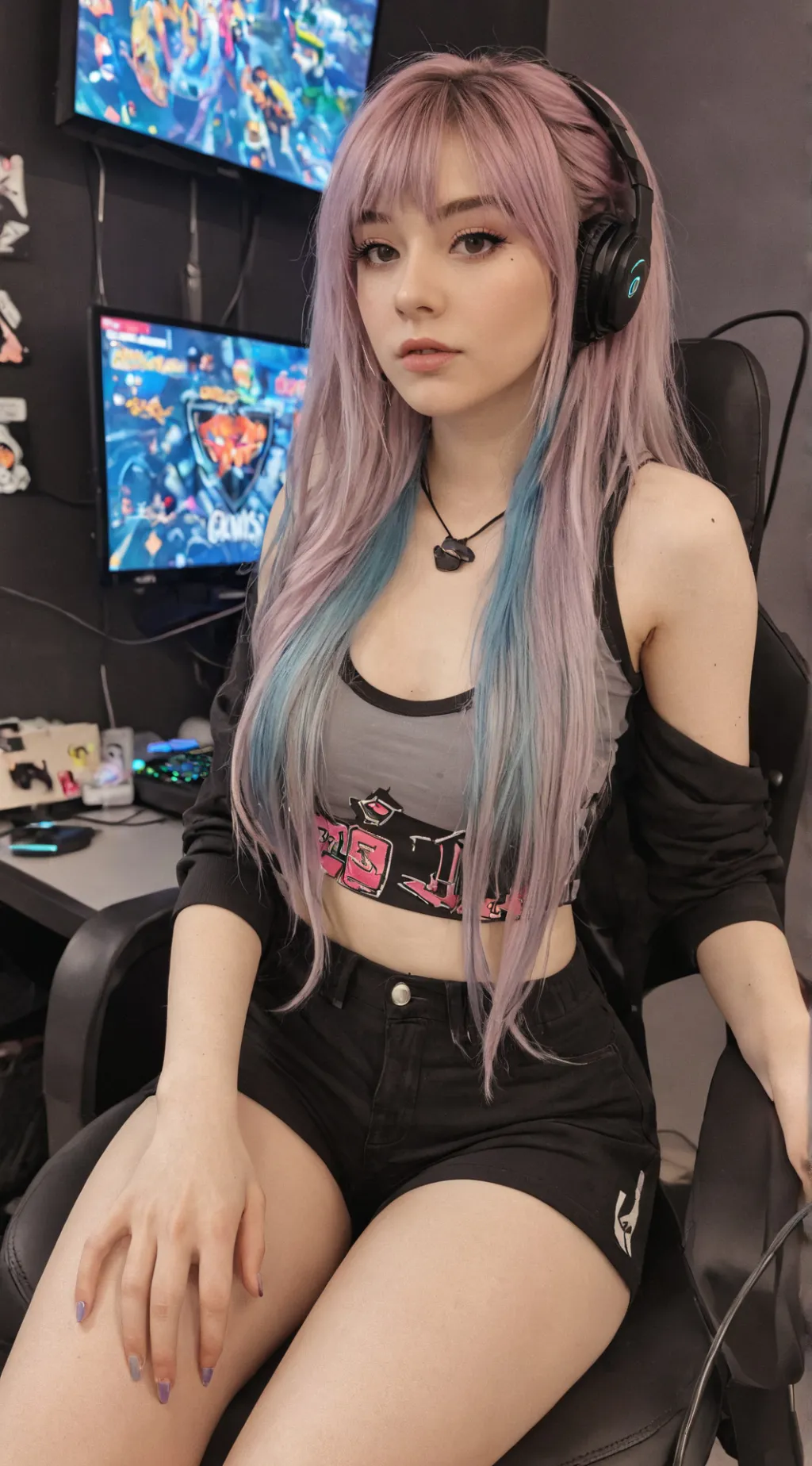 ai character: Luna Crescent background