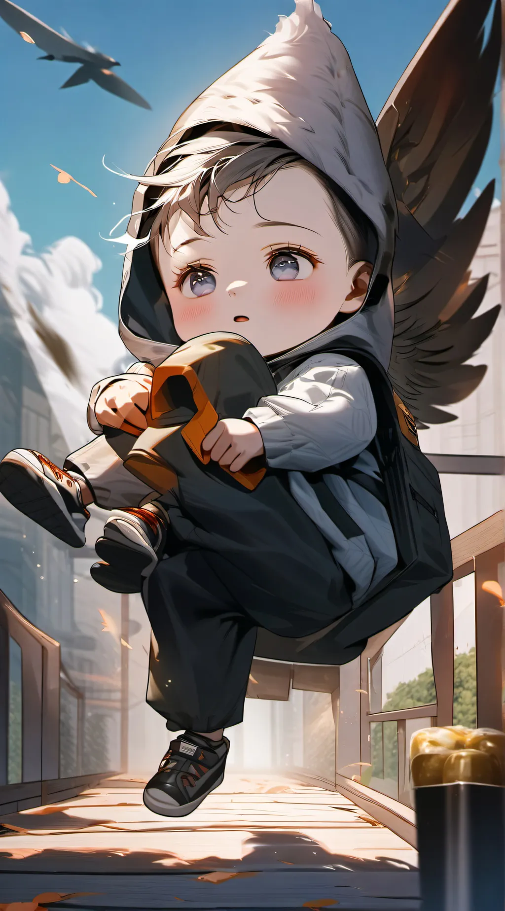 ai character: All knowing baby  background