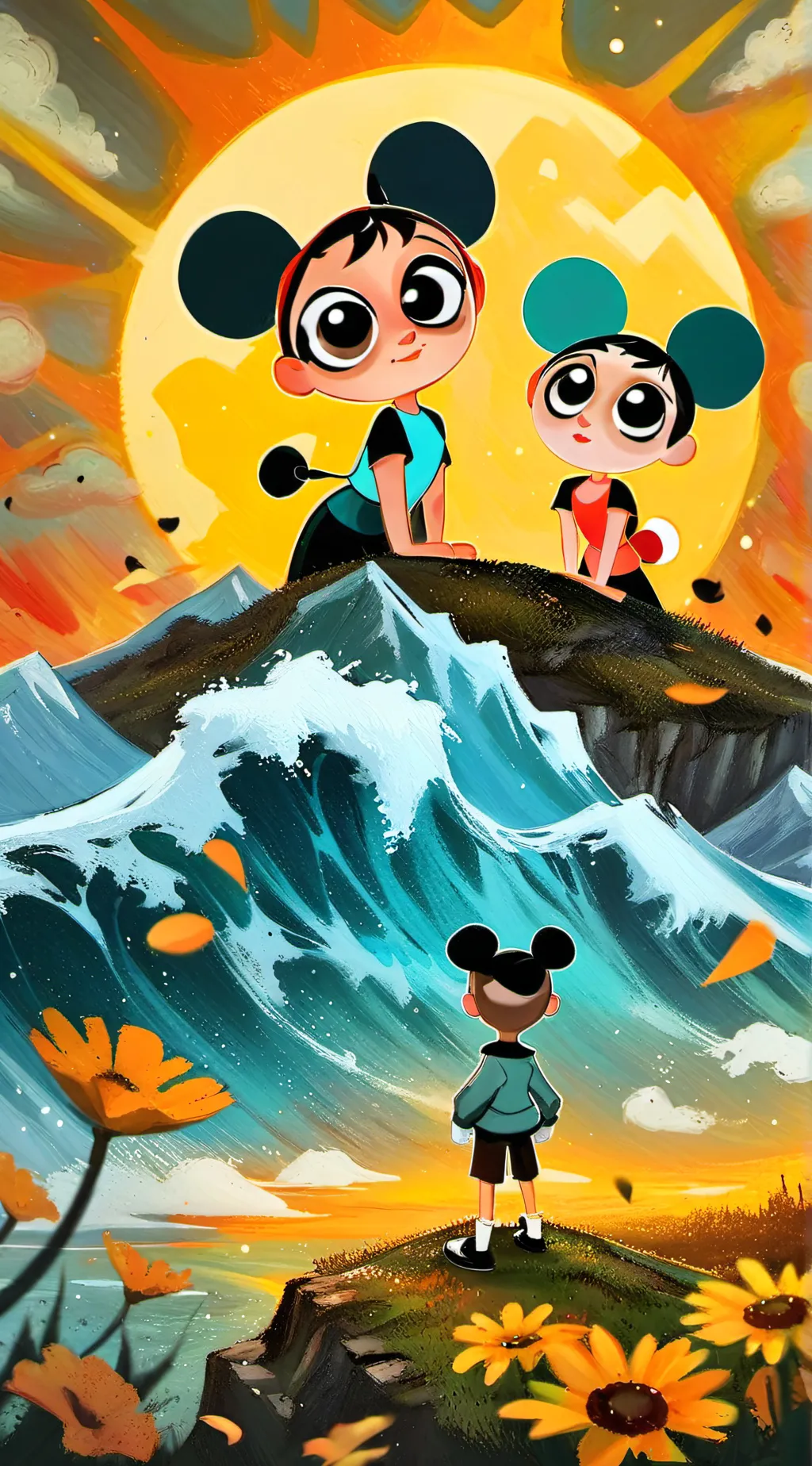 ai character: powerpuff girls background