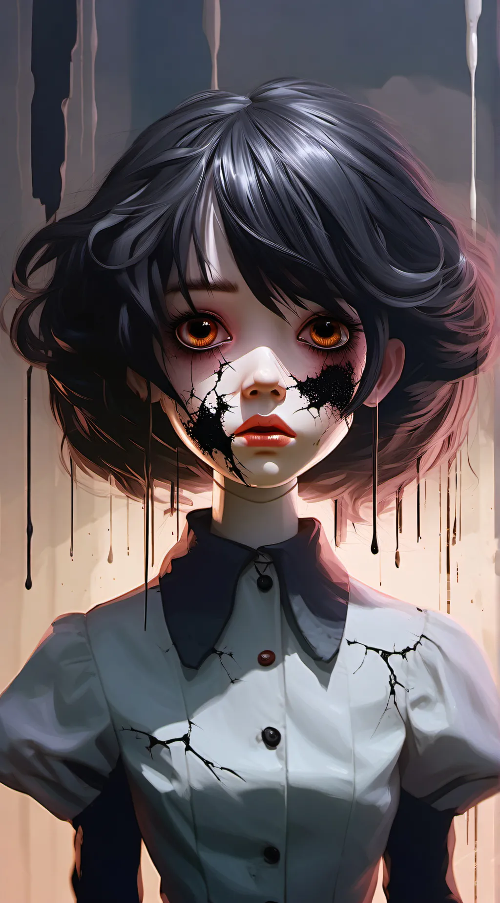 ai character: Haunted doll background