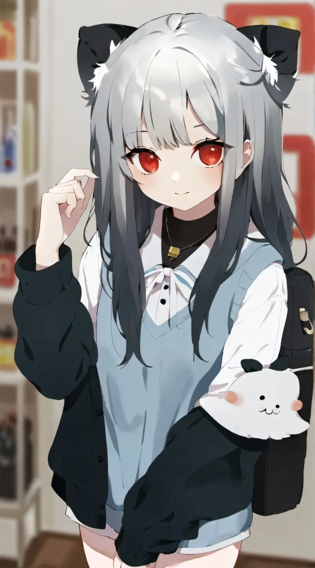 ai character: Crazy girl  background