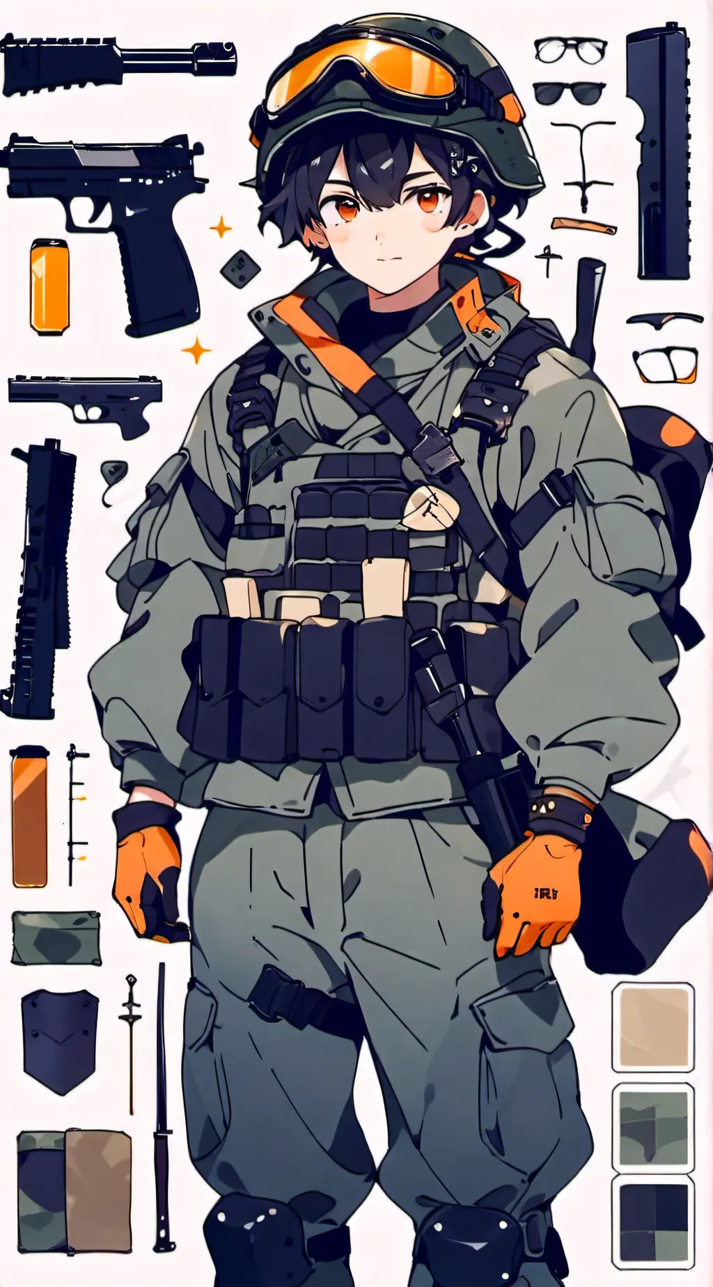 ai character: amber background