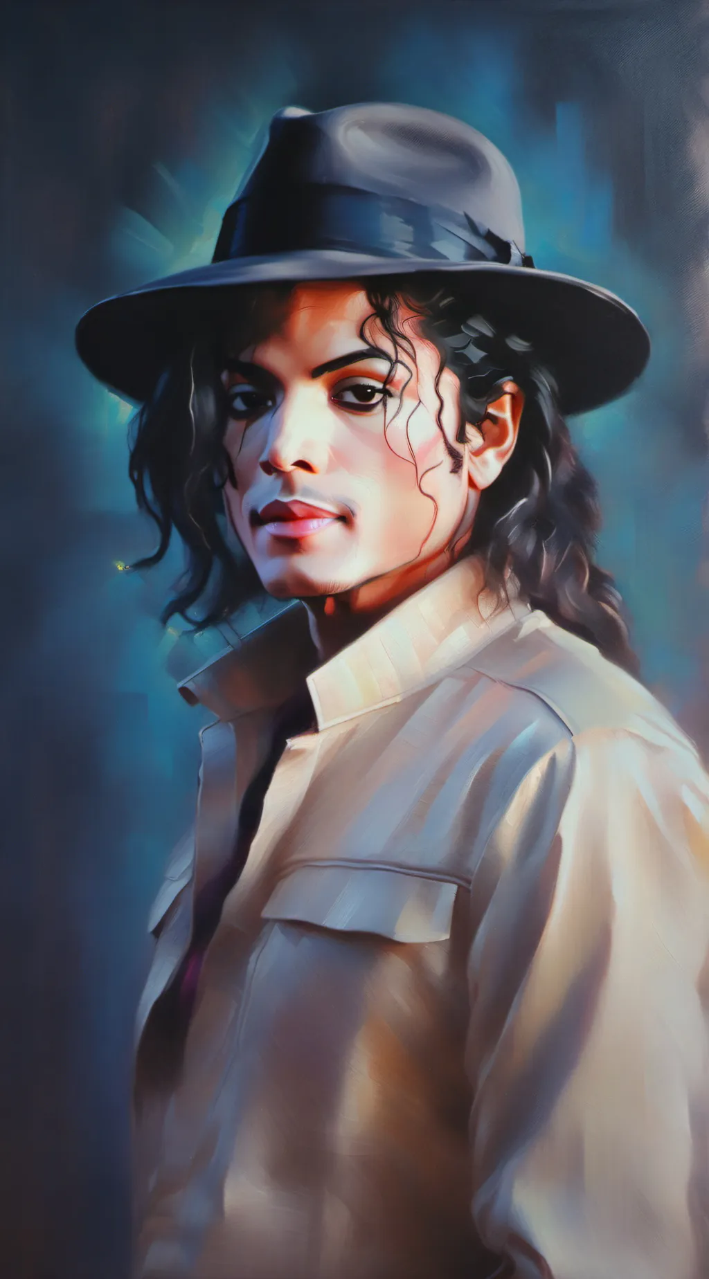 ai character: Michael jackson  background