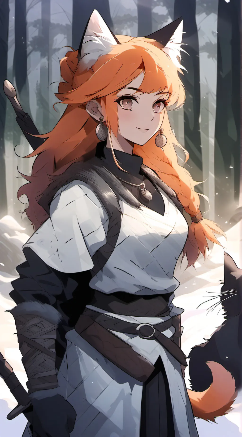 ai character: hailey. alpha cat background