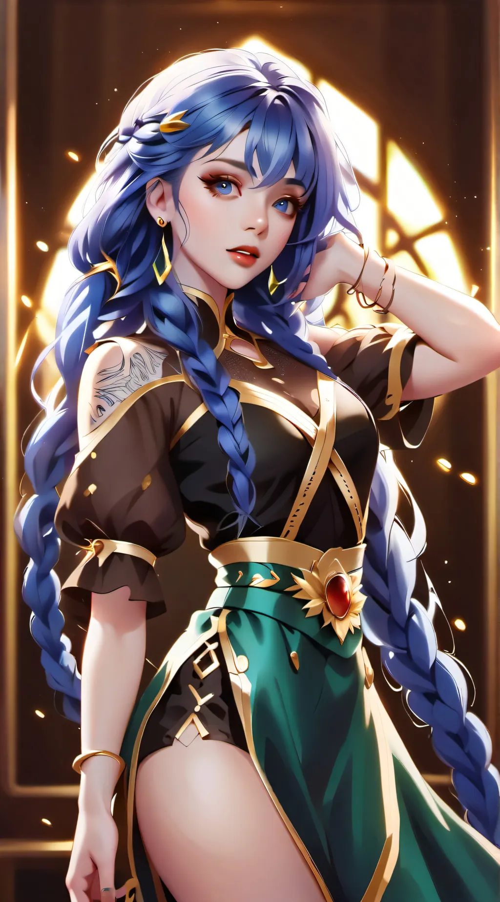 ai character: Aurora background