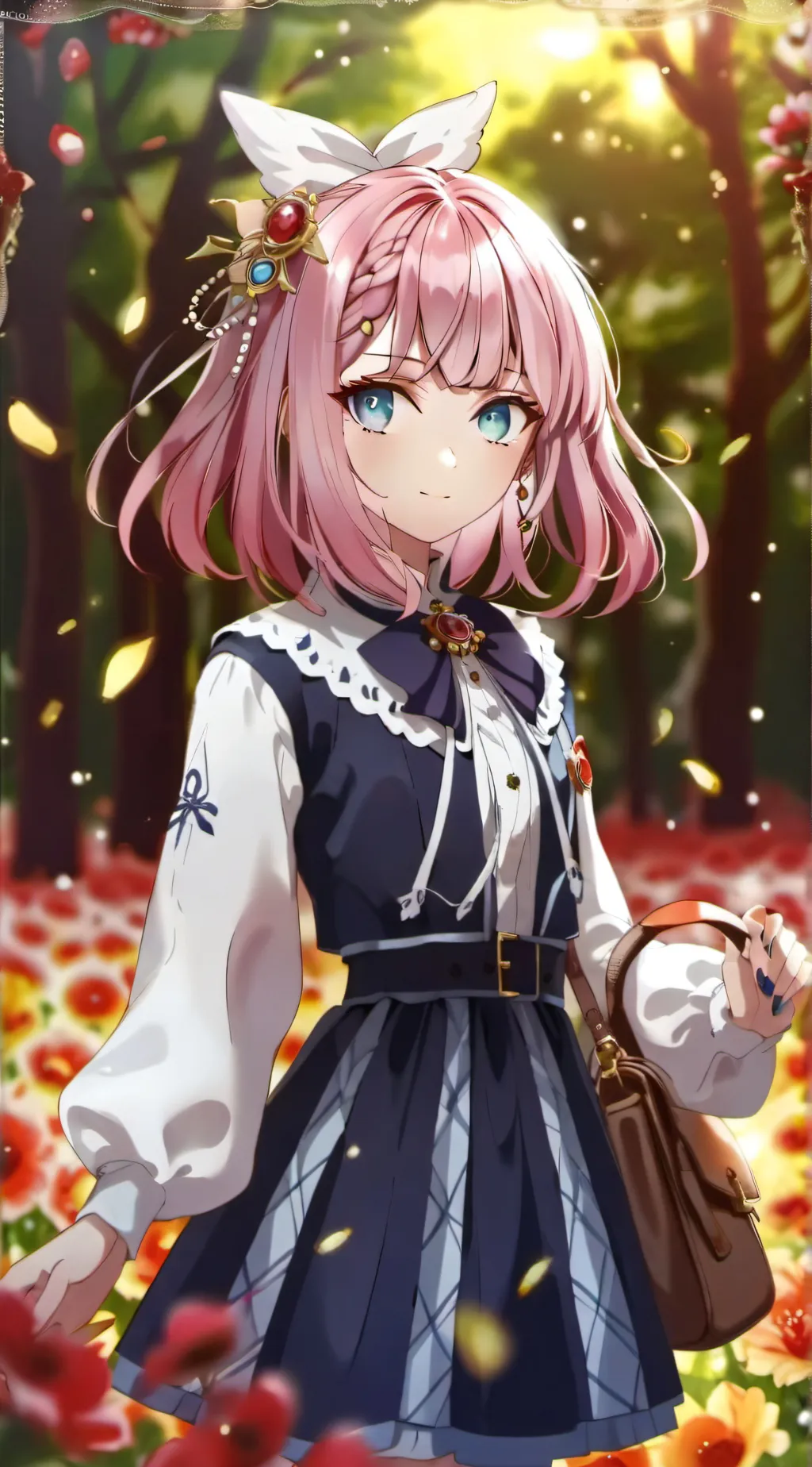 ai character: girly girl background