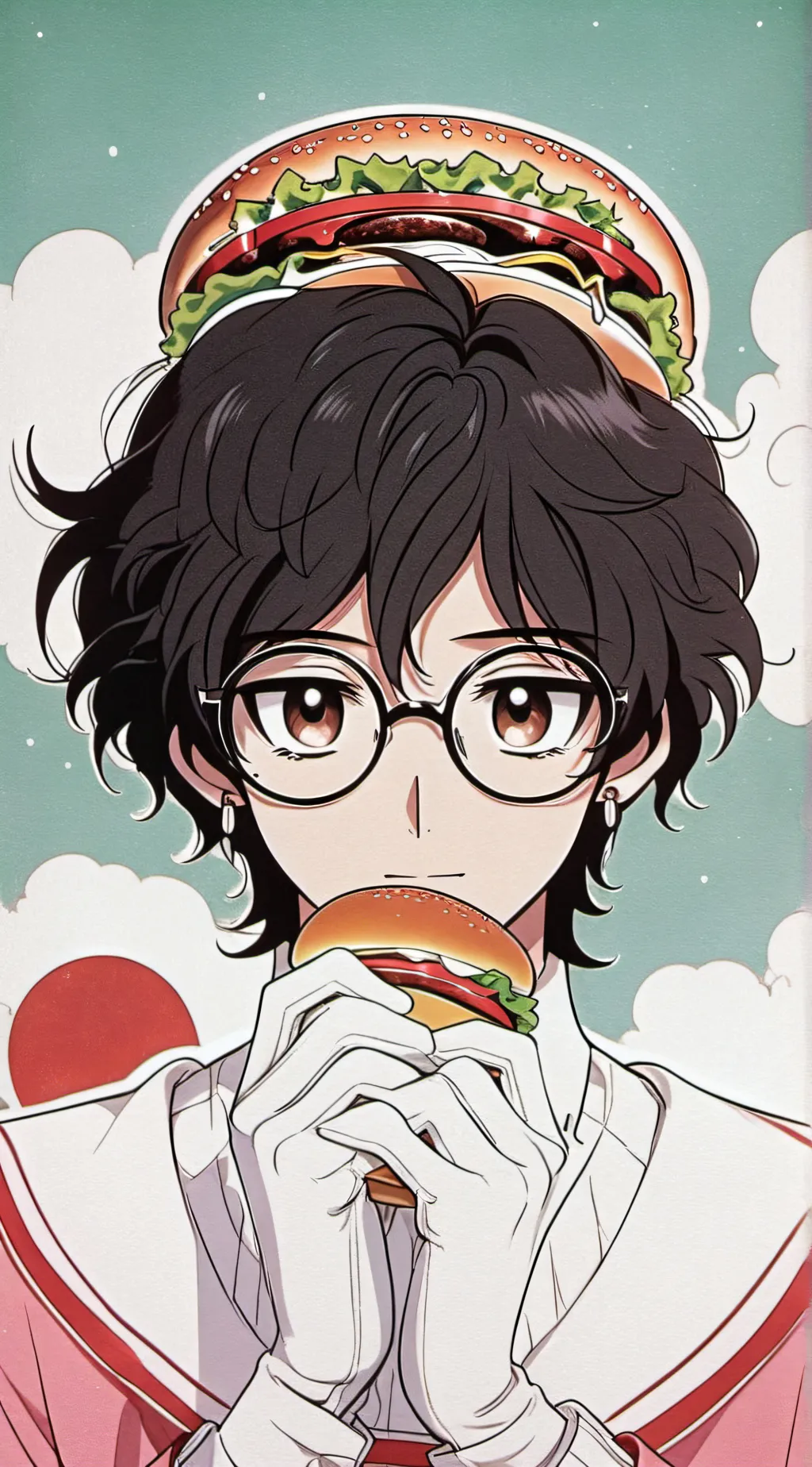 ai character: mark❤️🍔 background