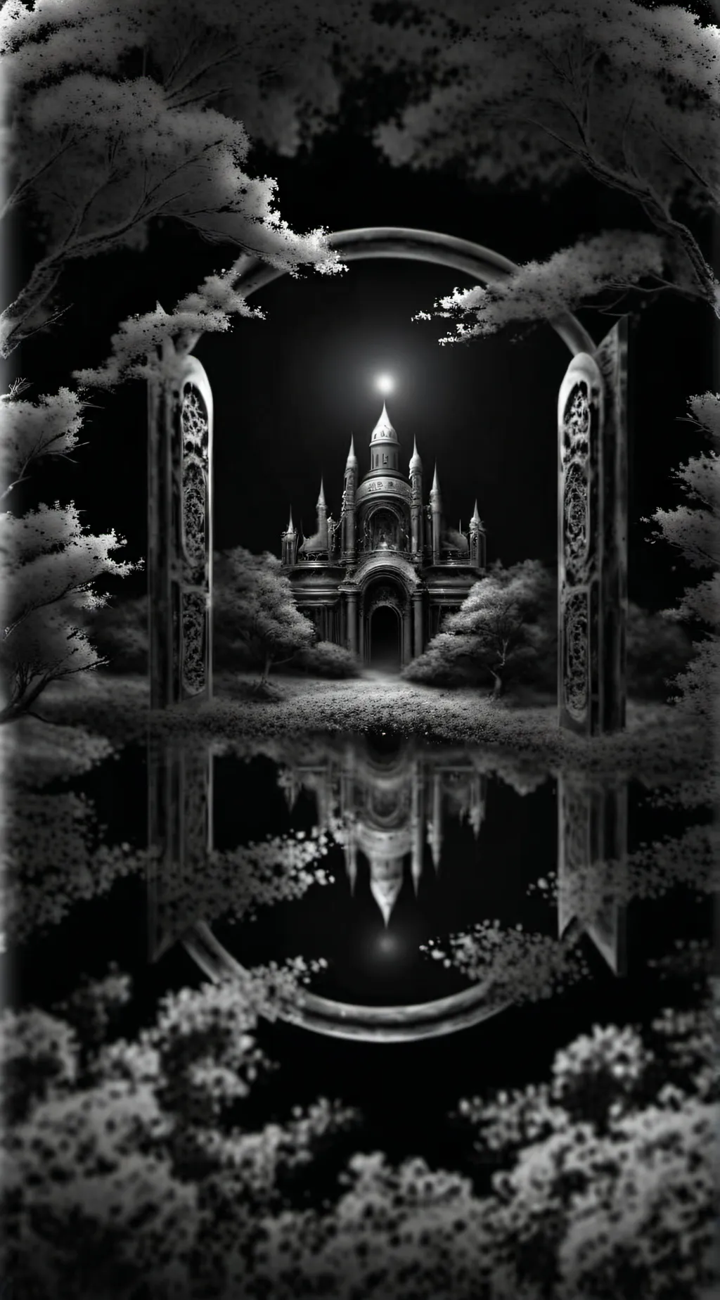 ai character: darkness heaven background