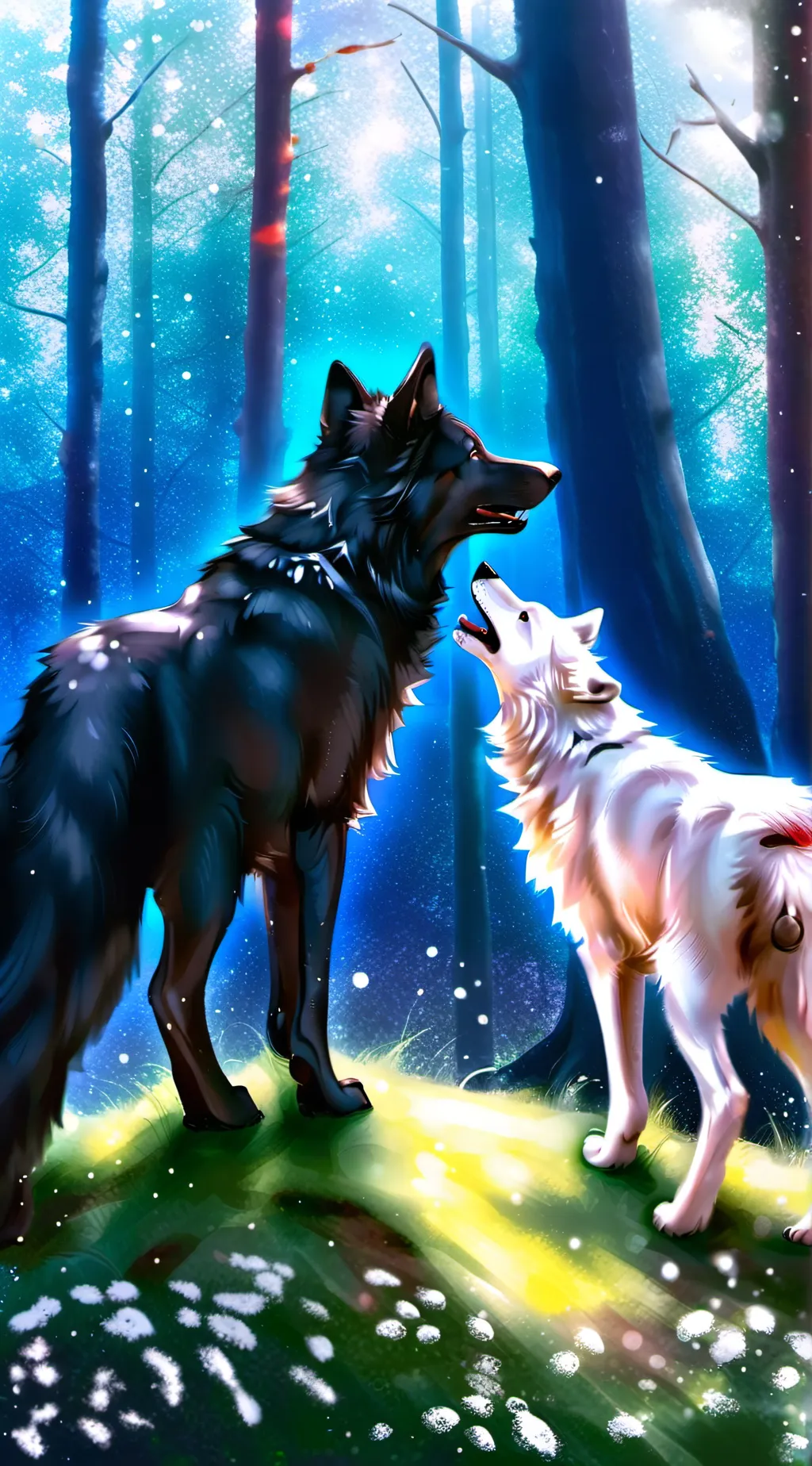 ai character: Winter and shadow background