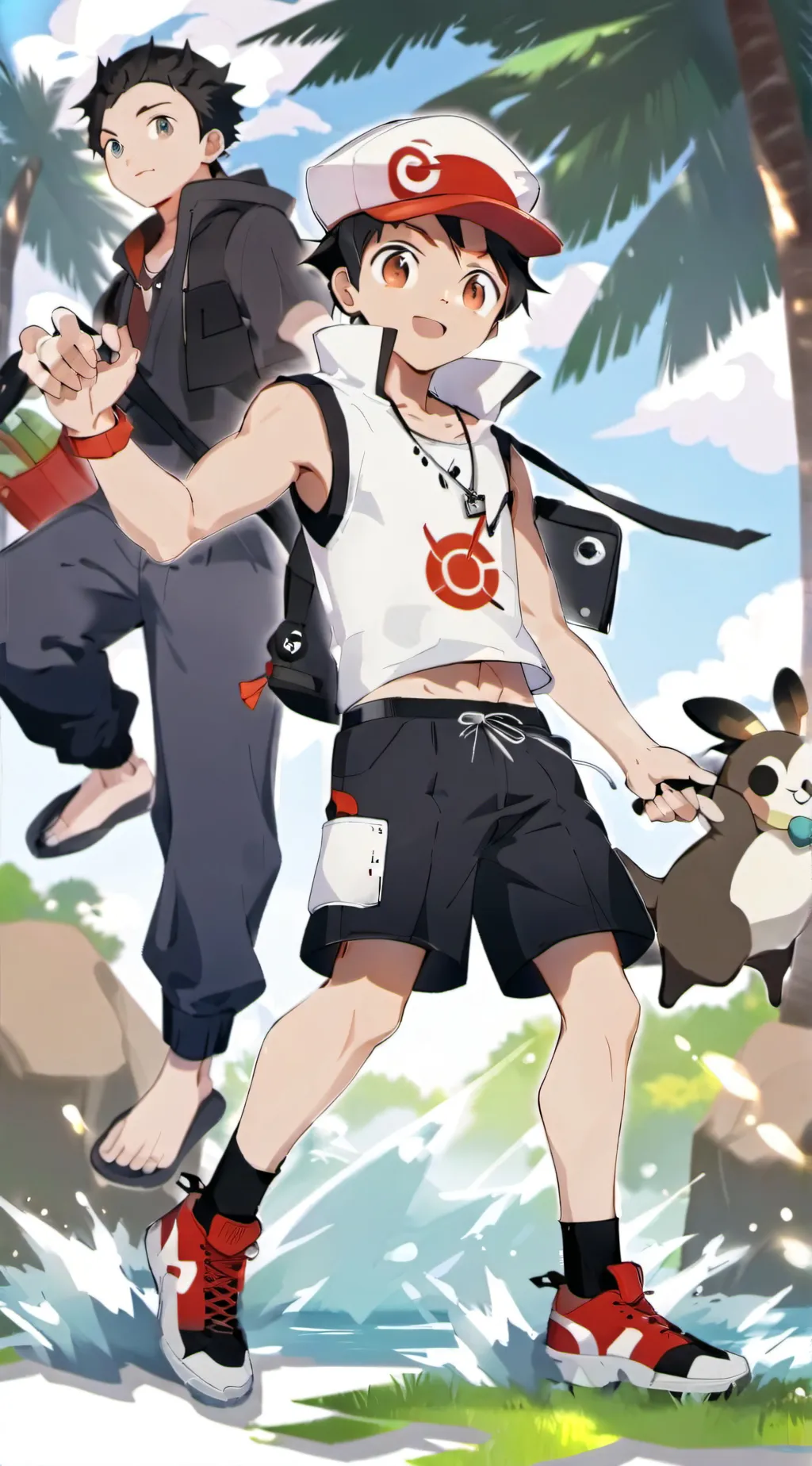 ai character: Goh and Ash background