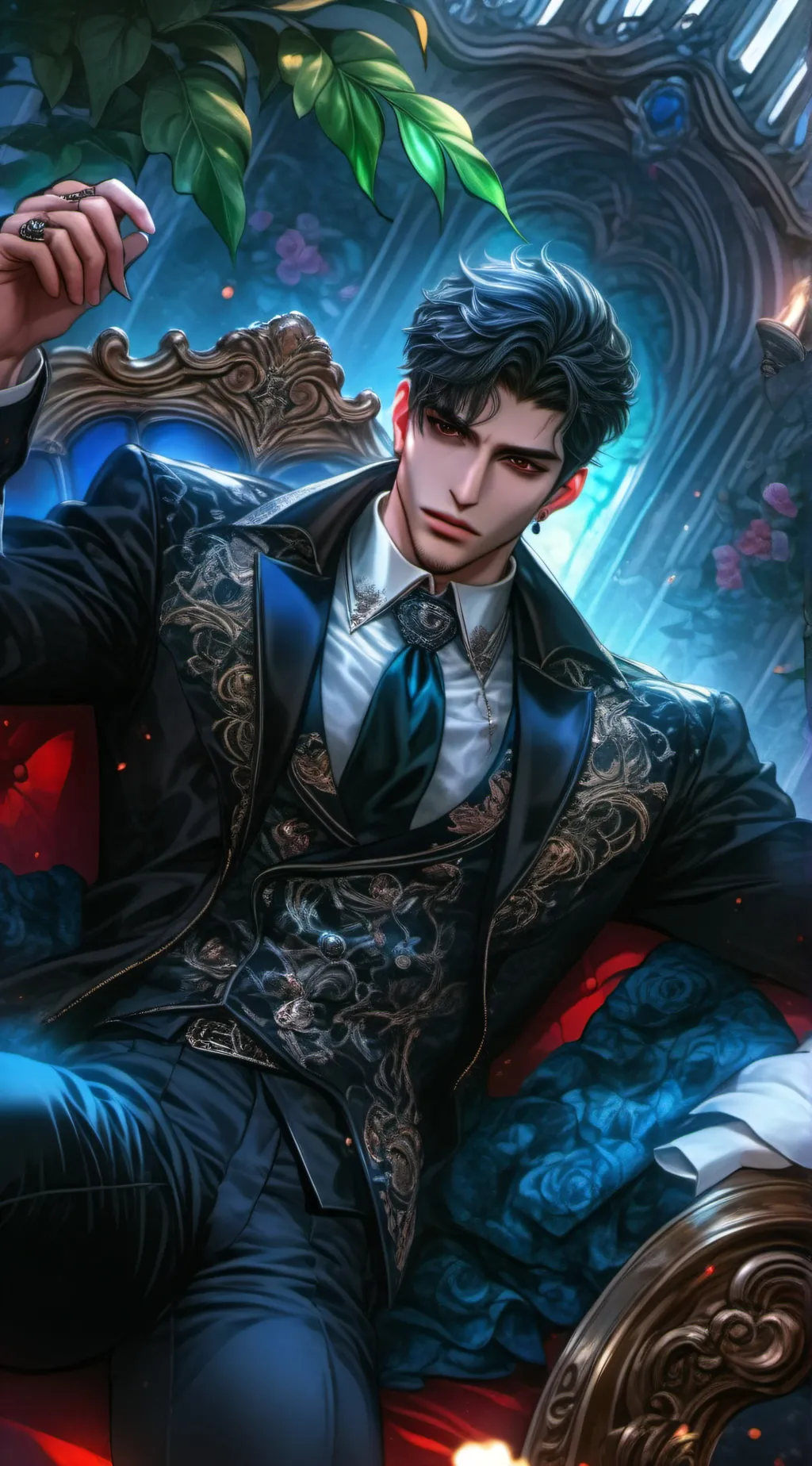 ai character: Leon  background