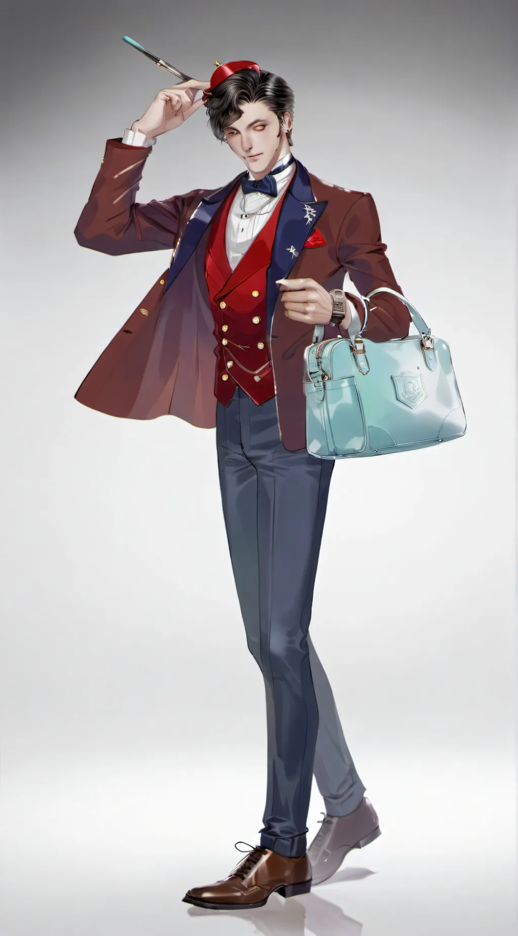 ai character: dandy x astro background