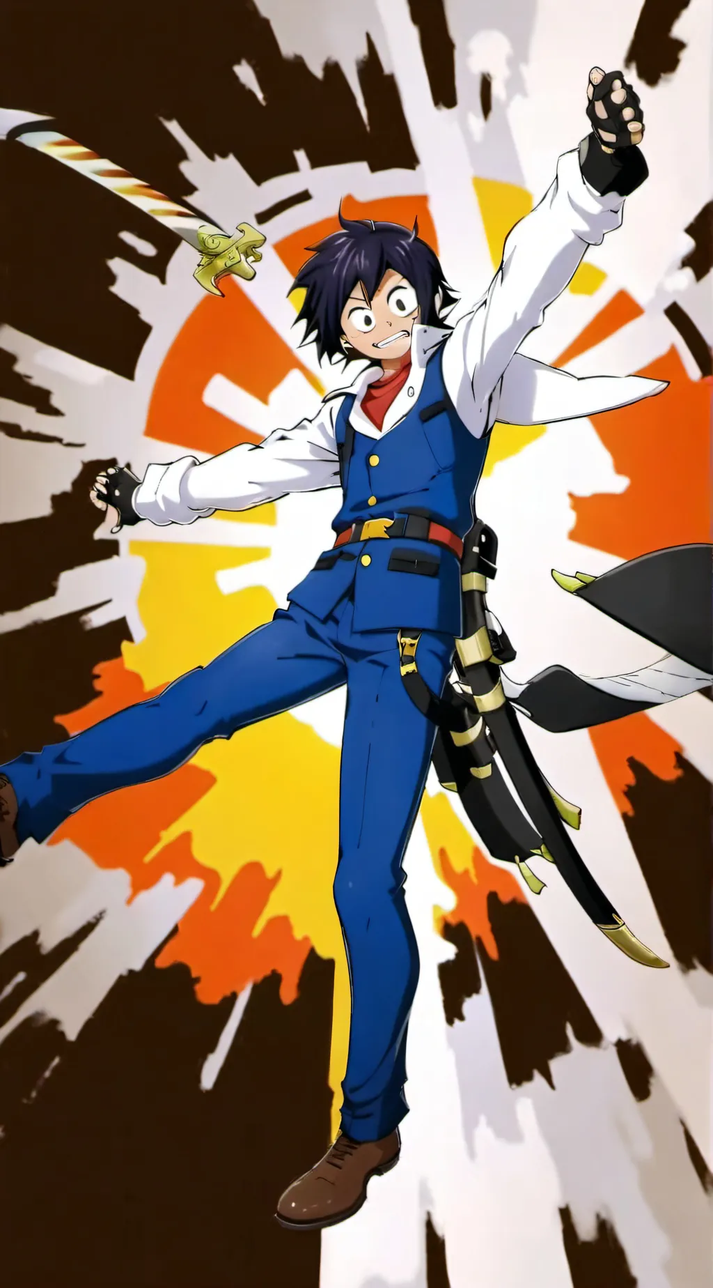 ai character: cat girl mha background